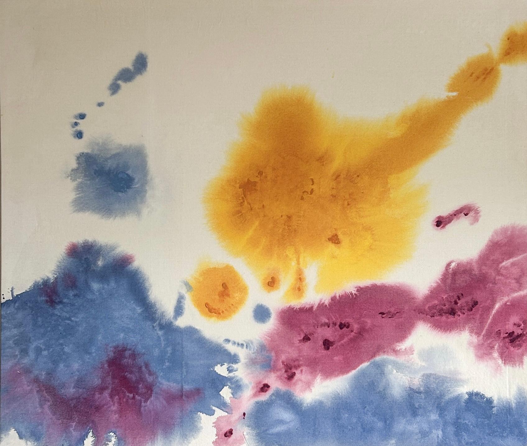 ABSTRACT Colors Blue Violet Artistics Artista contemporaneo Tete Alurralde 2025 - Abstract Painting Viola di Teté Alurralde