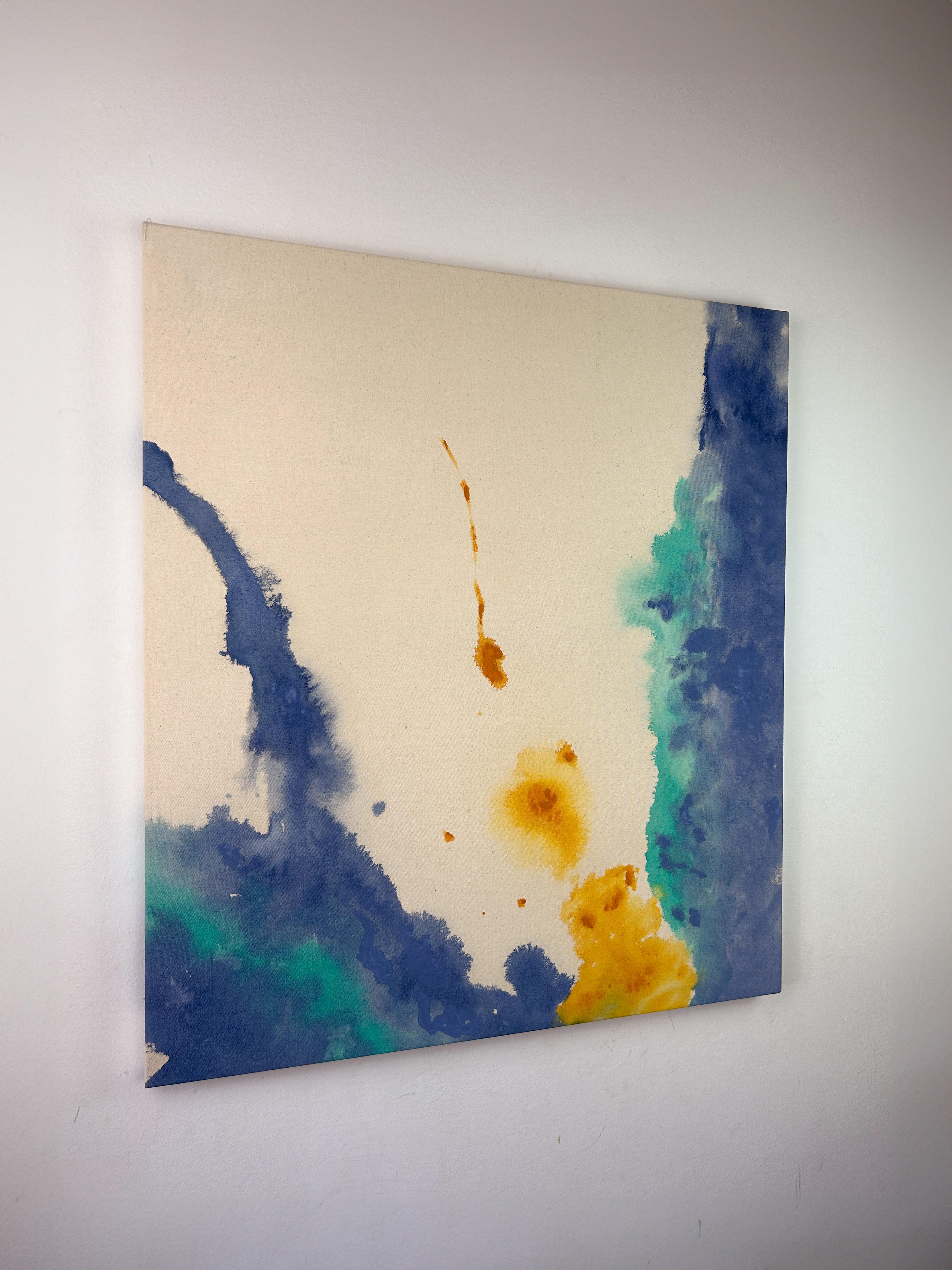 ABSTRACT Colours Kunstwerk des zeitgenössischen Künstlers Tete Alurralde 2024 (Beige), Abstract Painting, von Teté Alurralde
