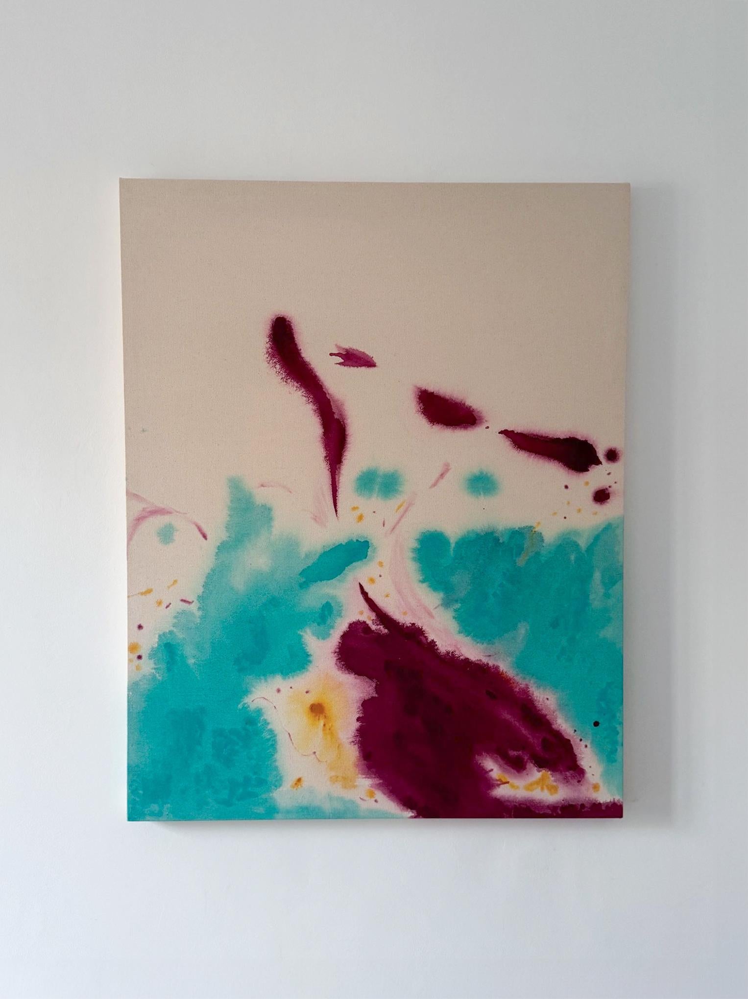 ABSTRACT Colours Kunstwerk des zeitgenössischen Künstlers Tete Alurralde 2024 (Braun), Abstract Painting, von Teté Alurralde