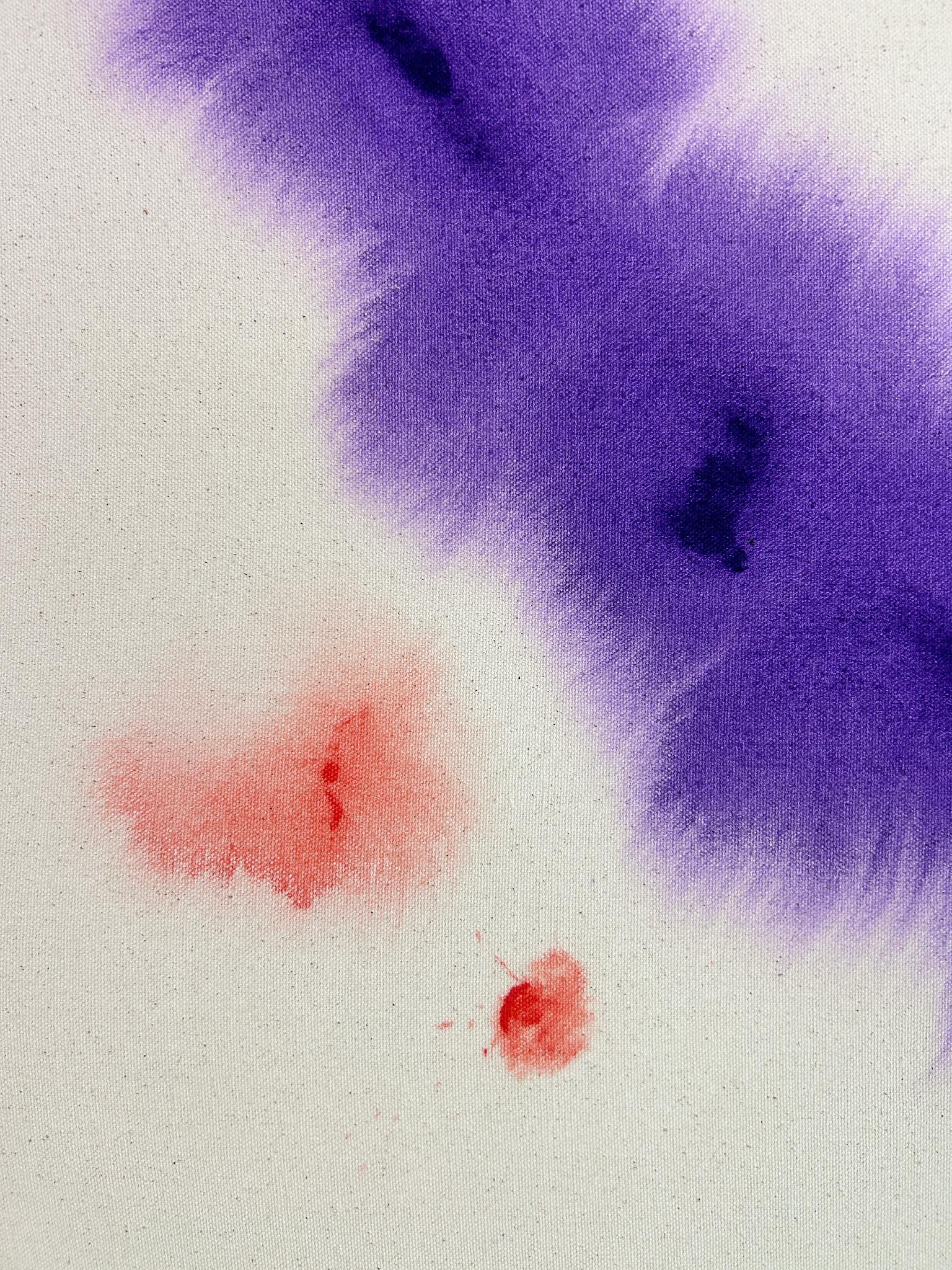 ABSTRACT Colors Raw Canvas Artwork dell'artista contemporaneo Tete Alurralde - Painting Astratto di Teté Alurralde