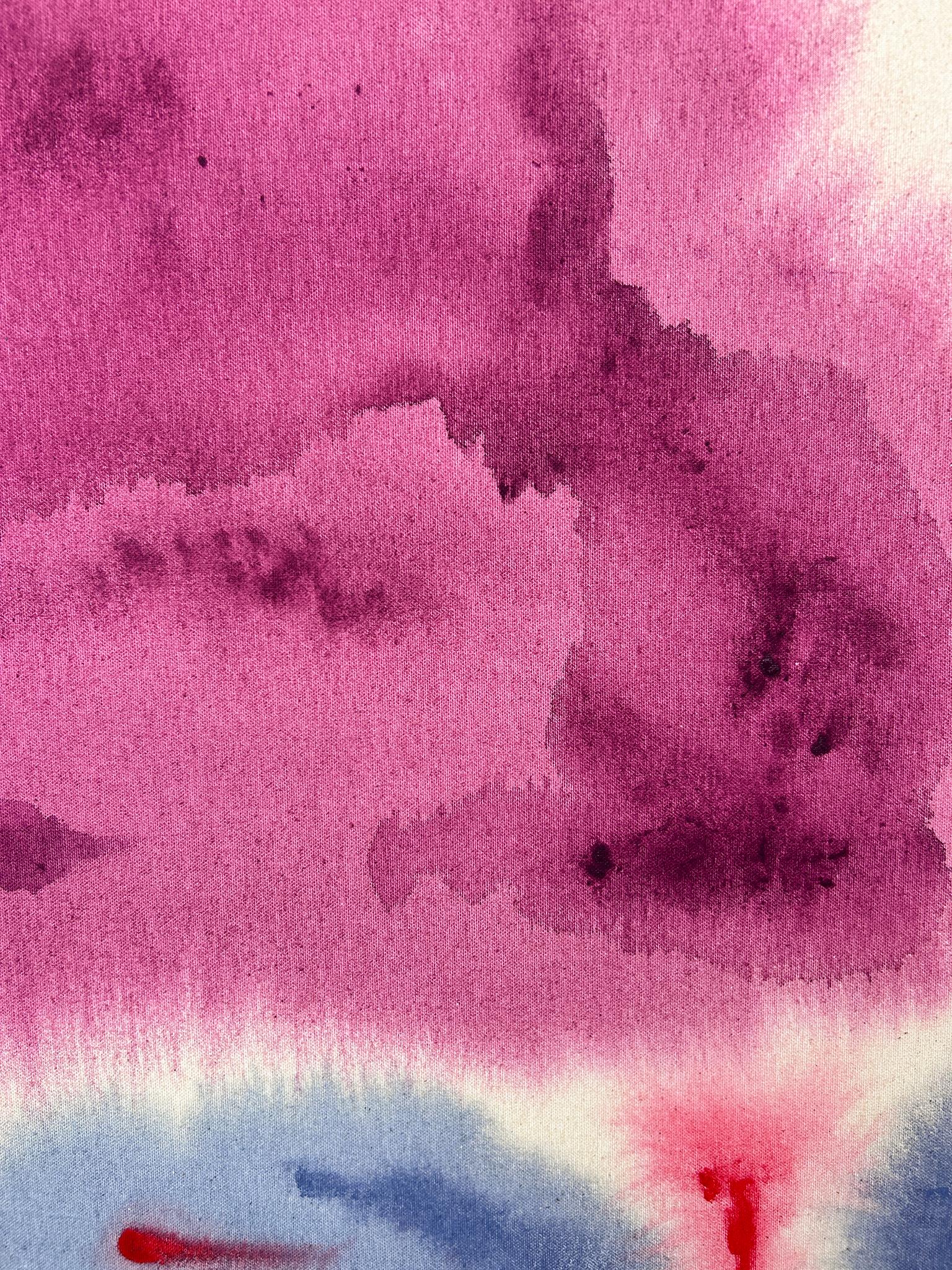 ABSTRACT Farben Raw Canvas Kunstwerk Contemporary Artist Tete Alurralde (Abstrakt), Painting, von Teté Alurralde
