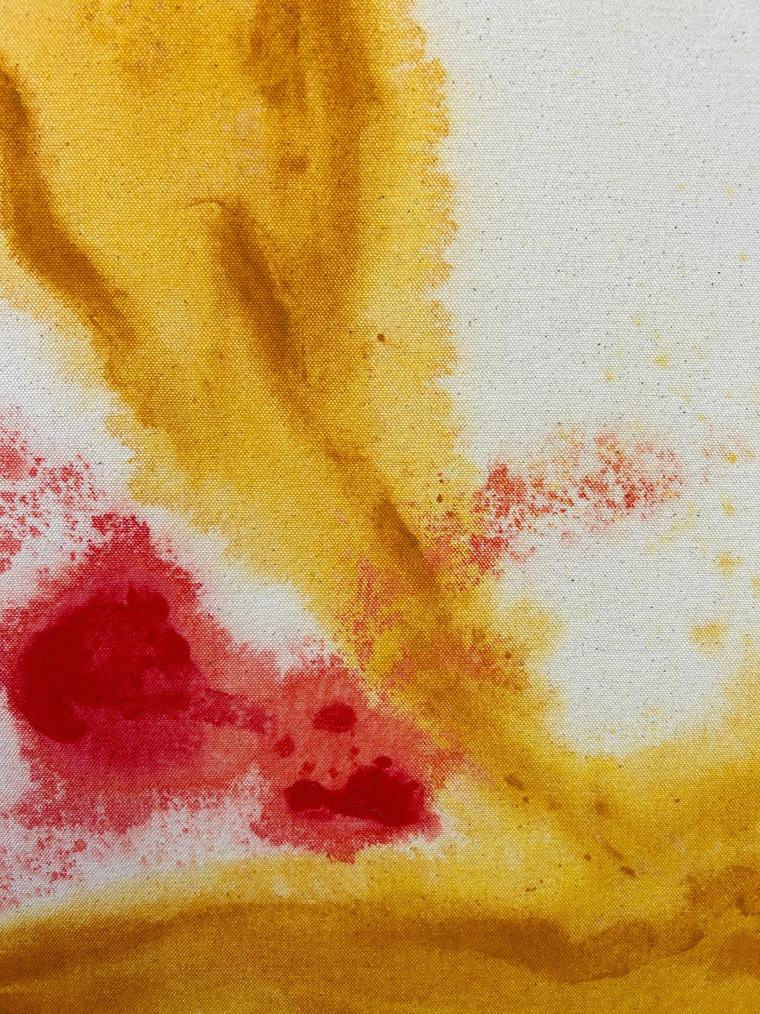 ABSTRACTO Colores Obra de Arte Agua Artista Contemporáneo Tete Alurralde Argentina - Abstract Painting Beige de Teté Alurralde