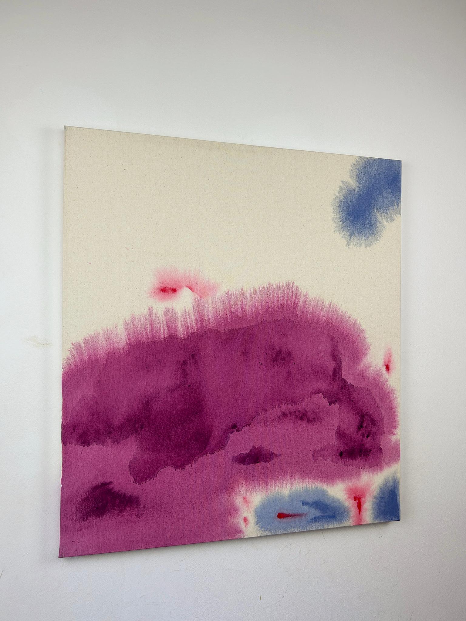 ABSTRACT Farben Raw Canvas Kunstwerk Contemporary Artist Tete Alurralde (Beige), Abstract Painting, von Teté Alurralde