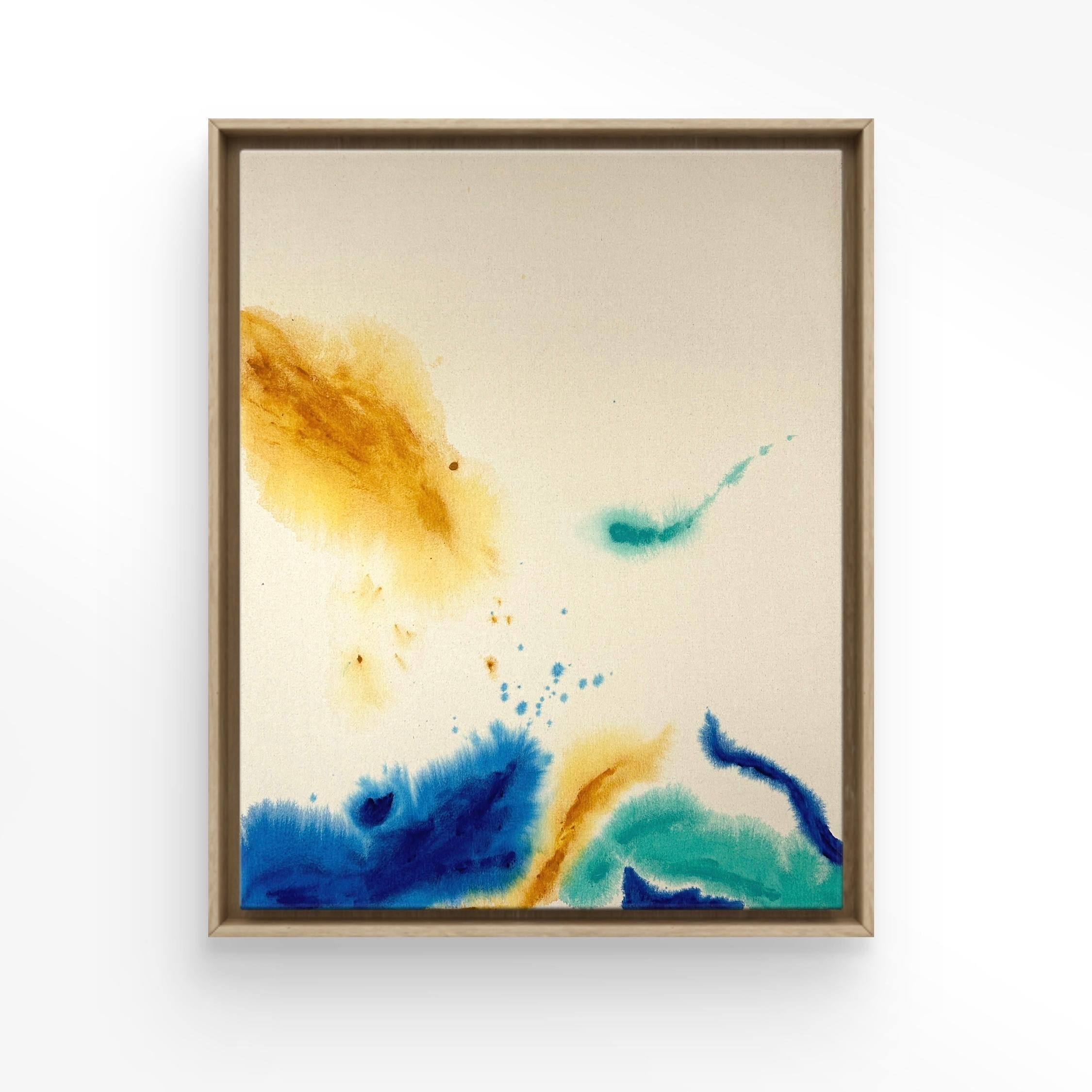 Abstract Painting di Teté Alurralde - ABSTRACT Colors Raw Canvas Artwork Artista contemporaneo Tete Alurralde