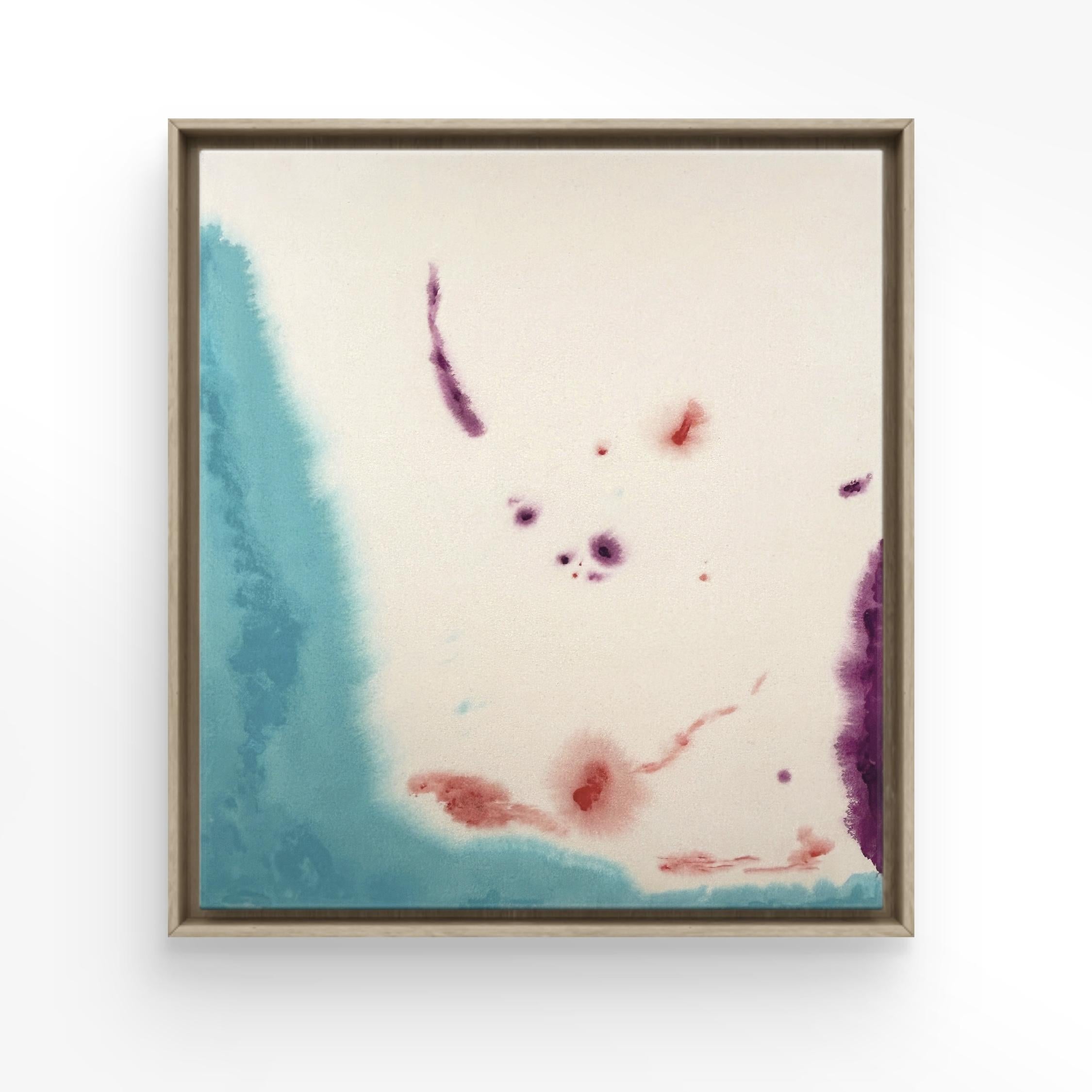 Abstract Painting di Teté Alurralde - ABSTRACT Colors Water Raw Canvas Opera d'arte dell'artista contemporaneo Tete Alurralde