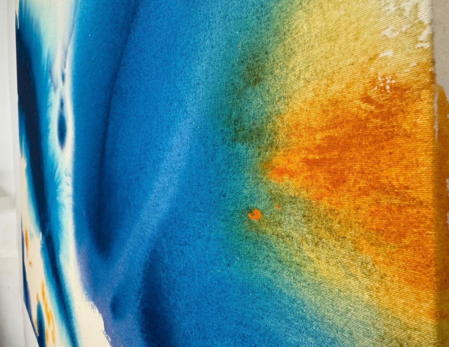 ABSTRACT Colours Blue Opera d'arte dell'artista contemporaneo Tete Alurralde 2025 - Painting di Teté Alurralde