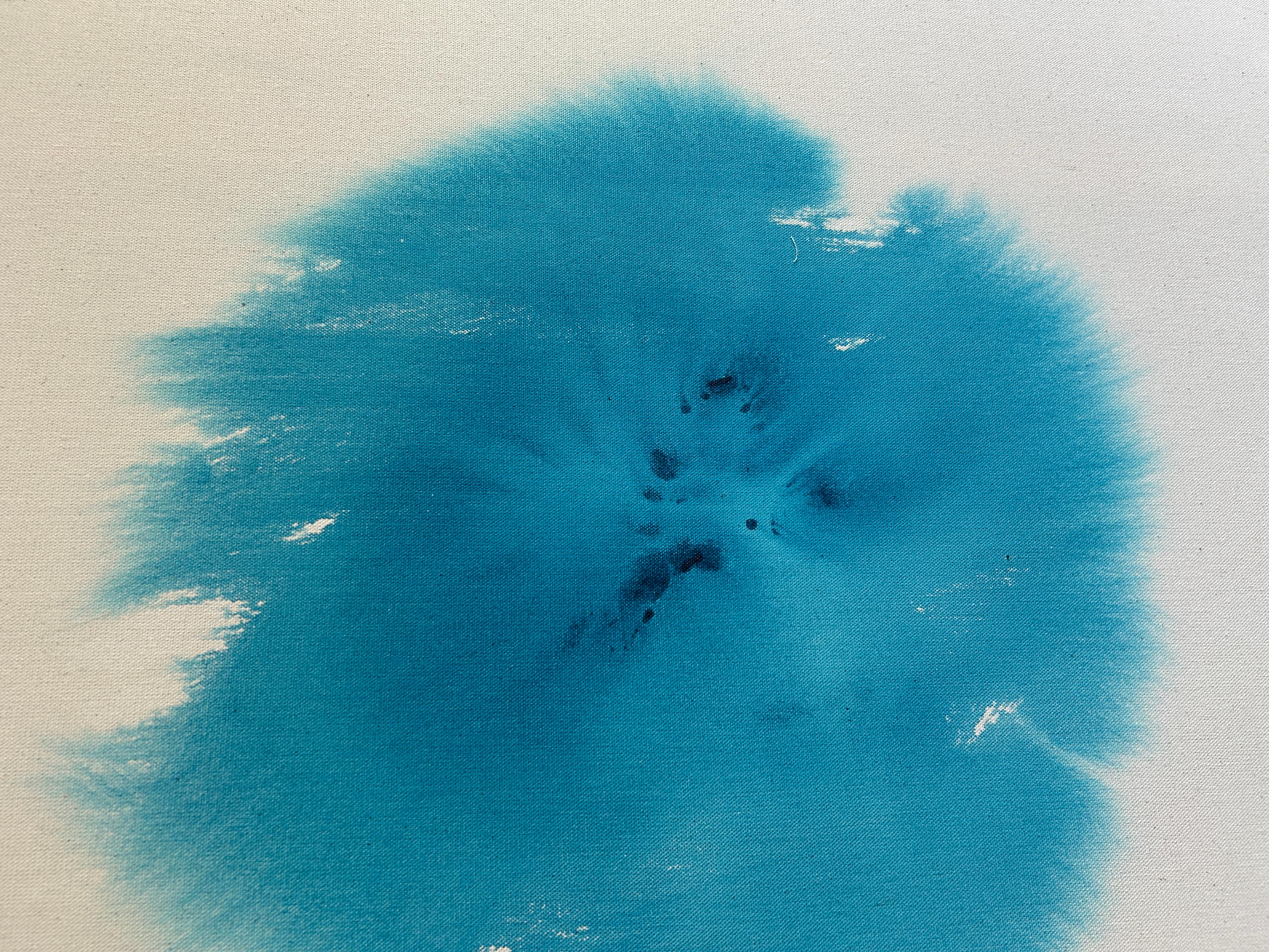 ABSTRACT Colori Blu Rosso Acqua Opera d'arte contemporanea Artista Tete Alurralde 2025 - Painting di Teté Alurralde