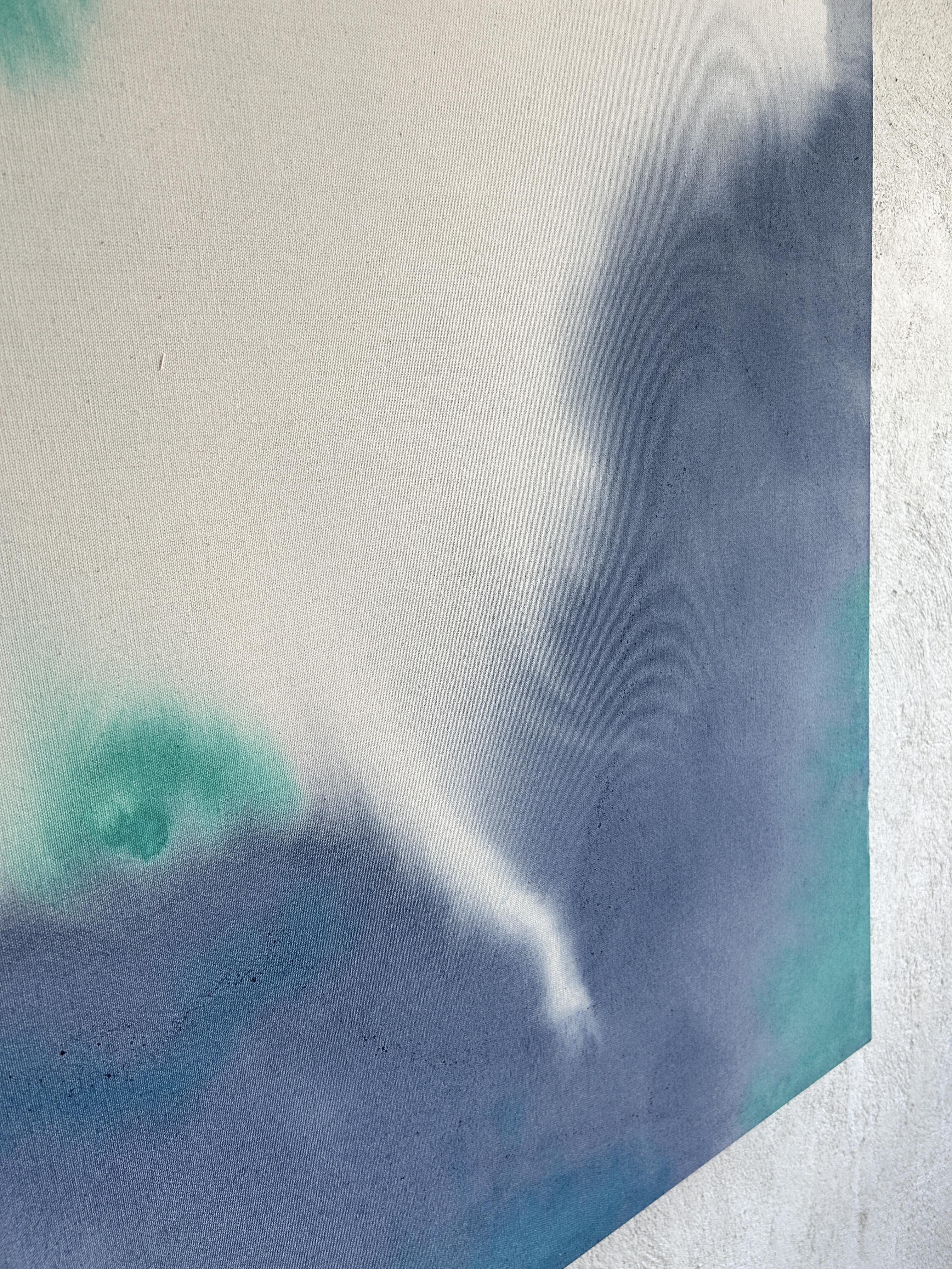 ABSTRACT Colours Blue Water Opera d'arte dell'artista contemporaneo Tete Alurralde 2025 - Painting di Teté Alurralde