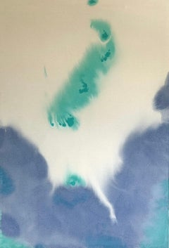 ABSTRACT Colores Agua Azul Obra de Arte del Artista Contemporáneo Tete Alurralde 2025