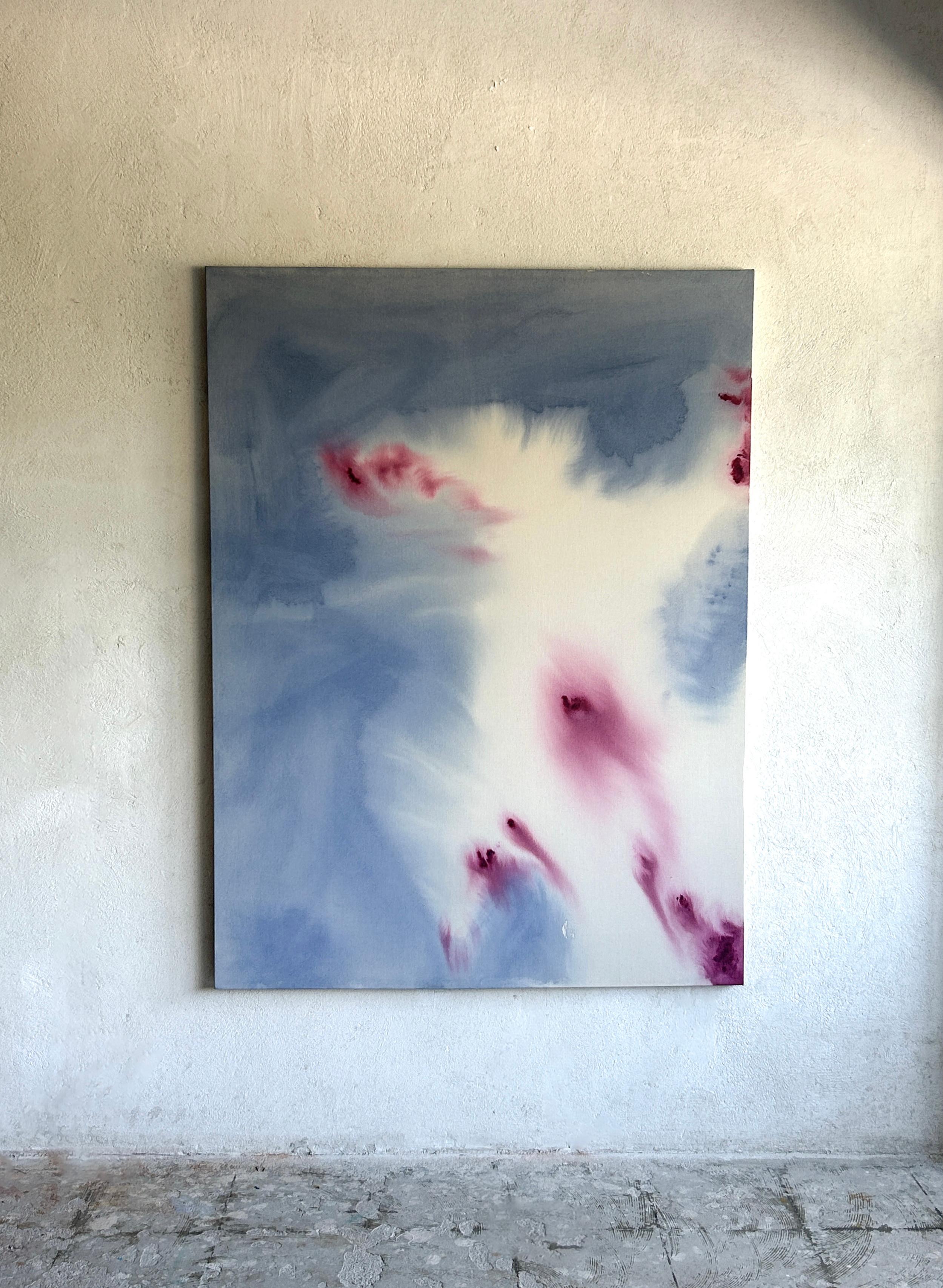 ABSTRACT Colores Azul Agua Obra de Arte Artista Contemporáneo Tete Alurralde 2025 en venta 1