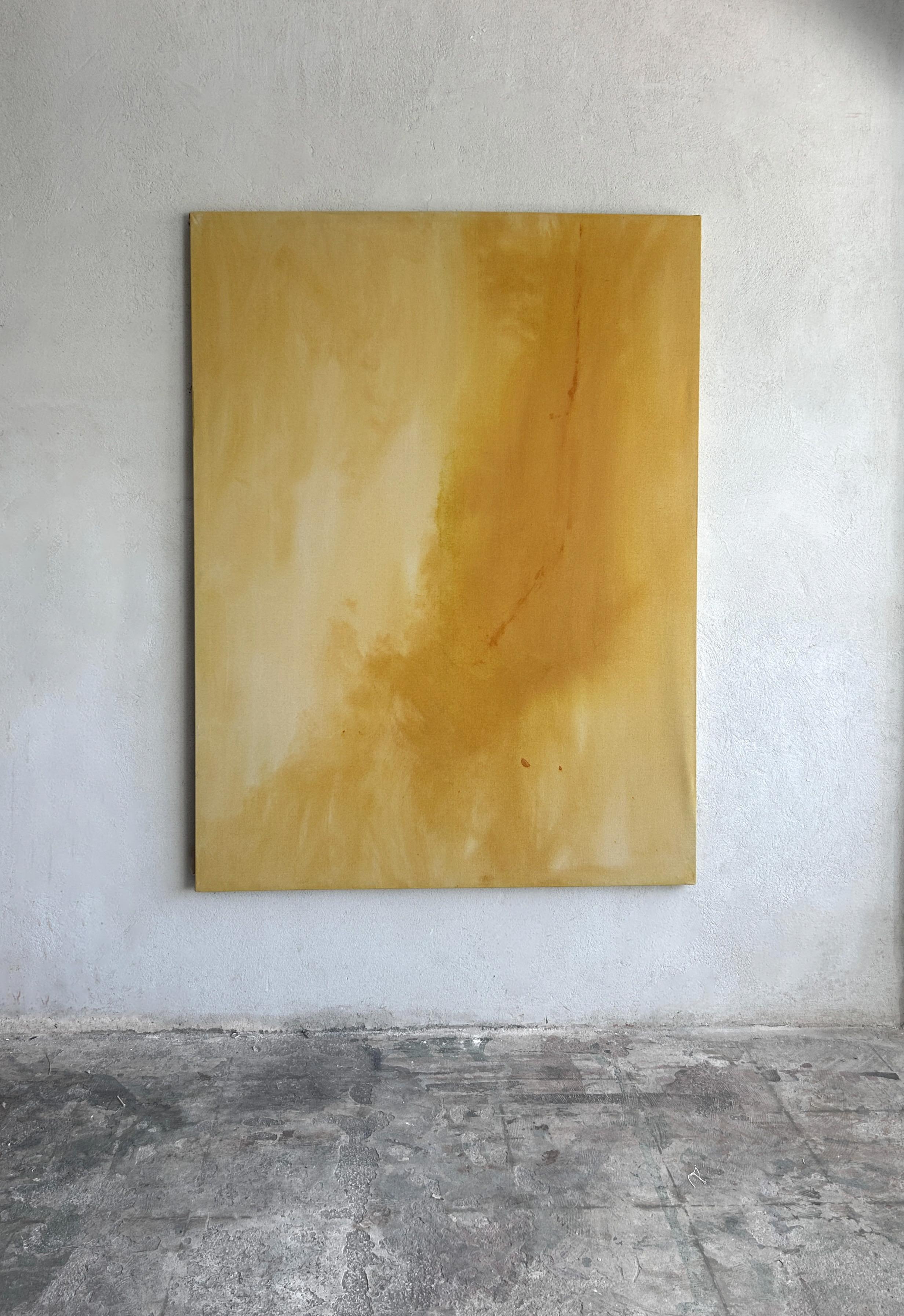 Contemporary Minimalist Earth Abstract Painting Canvas Tete Alurralde