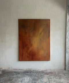 Contemporary Minimalist Earth Tones Abstract Painting Canvas Tete Alurralde