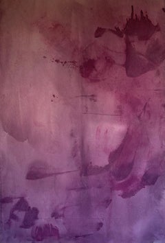 Zeitgenössische minimalistische violette abstrakte malerei leinwand von Tete Alurralde 2025