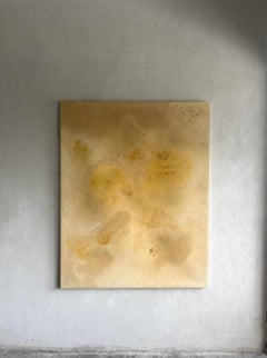 Contemporary Minimalist Yellow Tones Abstract Painting Canvas Tete Alurralde