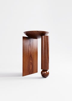 Teta Sculptural Side Table / Stool in Tropical Hardwood by Pedro Paulo Venzon