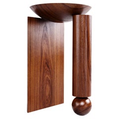 Teta Sculptural Side Table in Tropical Hardwood by Pedro Paulo Venzon