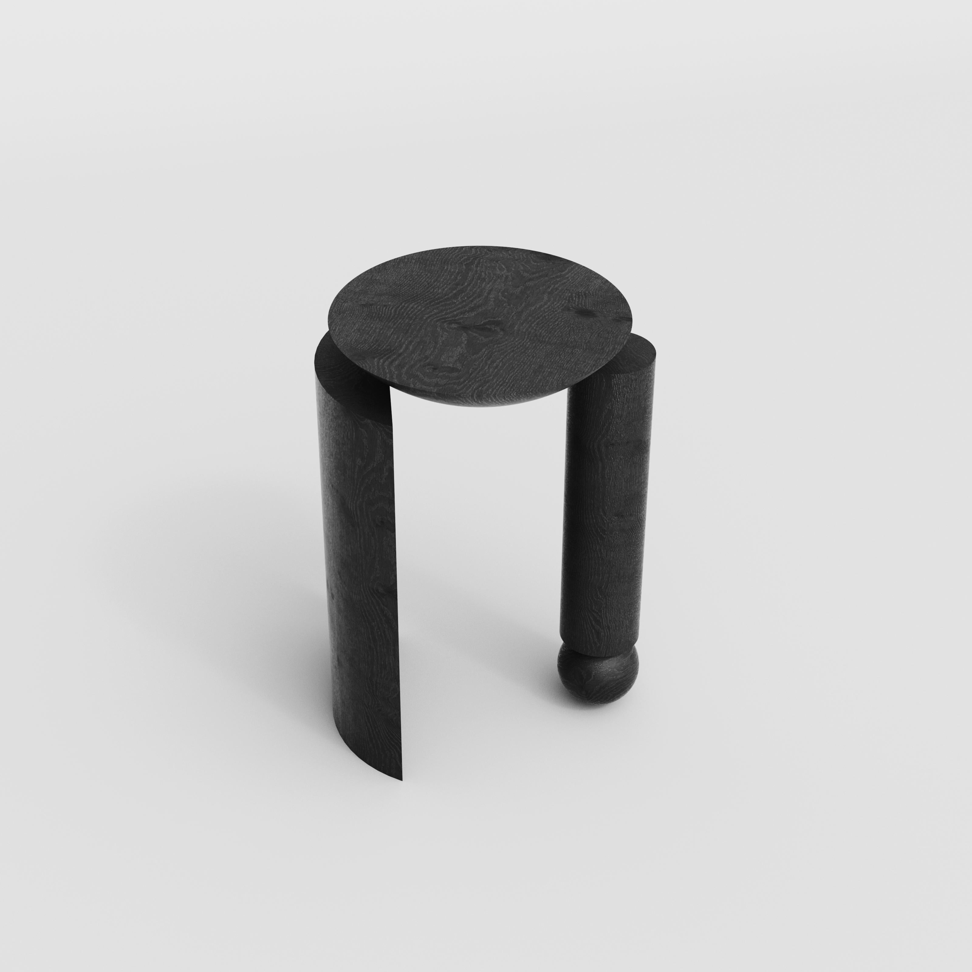 Minimalist Teta Sculptural Side Table or Stool in Tropical Hardwood by Pedro Paulo Venzon For Sale