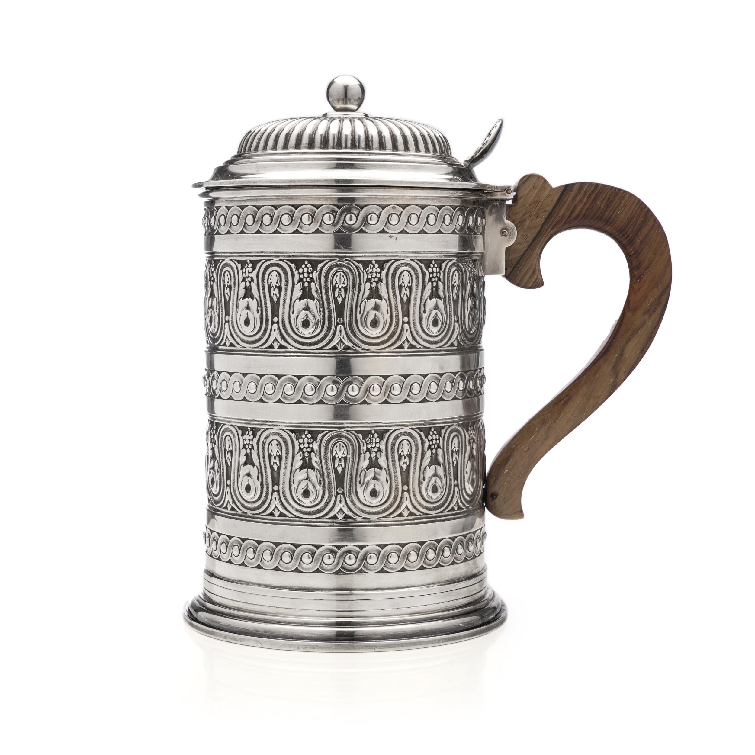 Tétard Frères Antique 800. French Silver Tankard In Good Condition For Sale In Braintree, GB