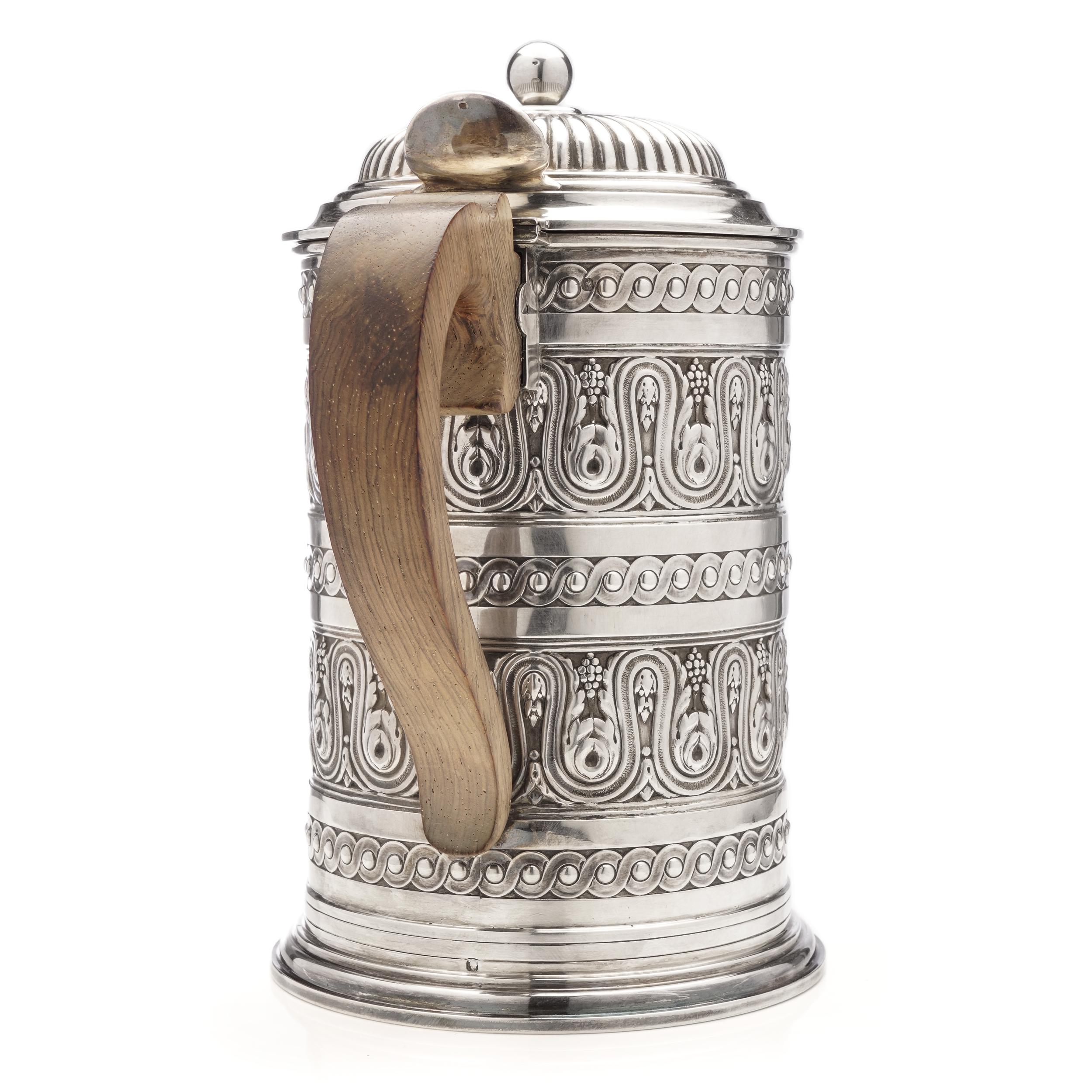 Tétard Frères Antique 800. French Silver Tankard In Good Condition For Sale In Braintree, GB