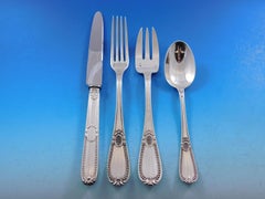Tetard Freres Perles Set di posate in argento sterling Servizio di piatti francese 343 pezzi cena