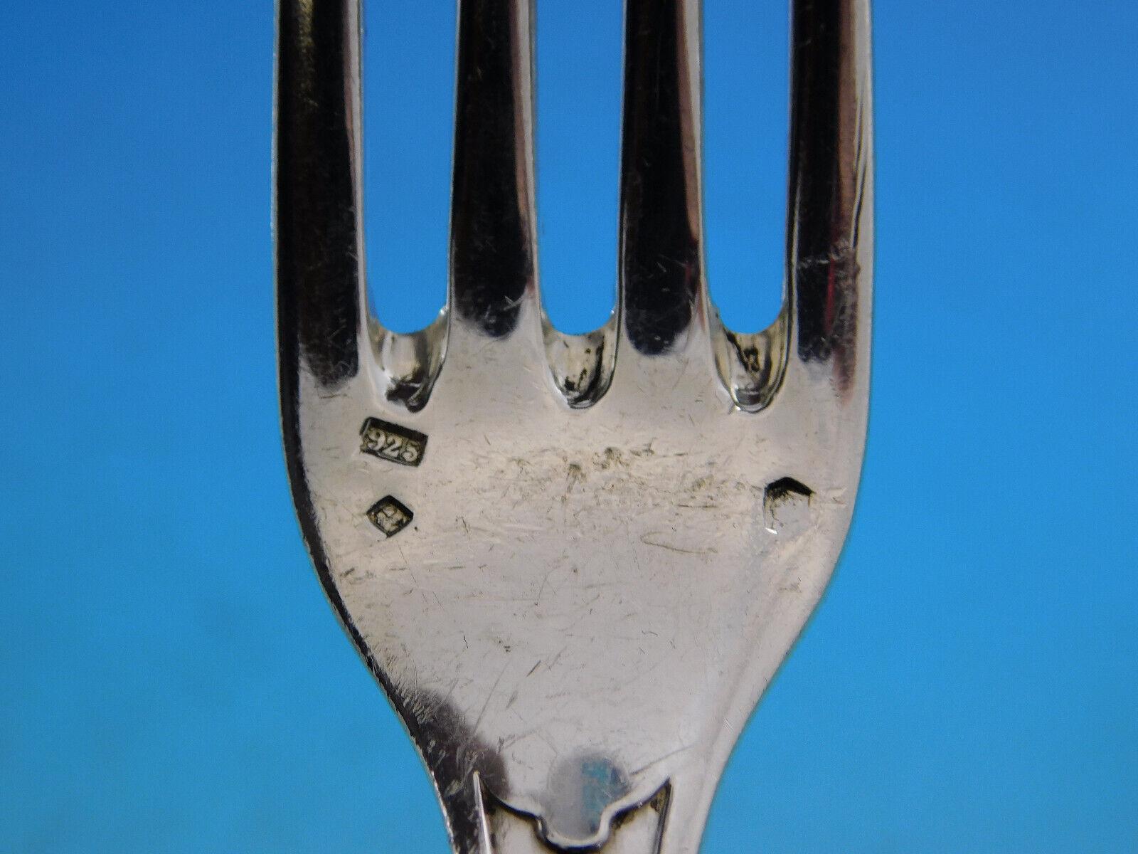 Tetard Freres Perles Cubiertos de Plata de Ley Servicio Cena Francés 72 Piezas en Excelente estado para la venta en Big Bend, WI