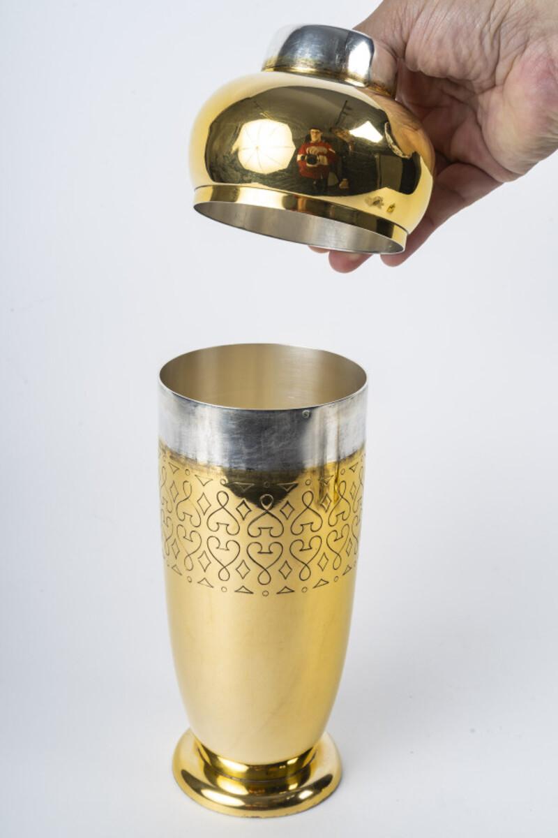 TETARD Frères - Shakers in vermeil 20° secolo ART DECO in vendita 4