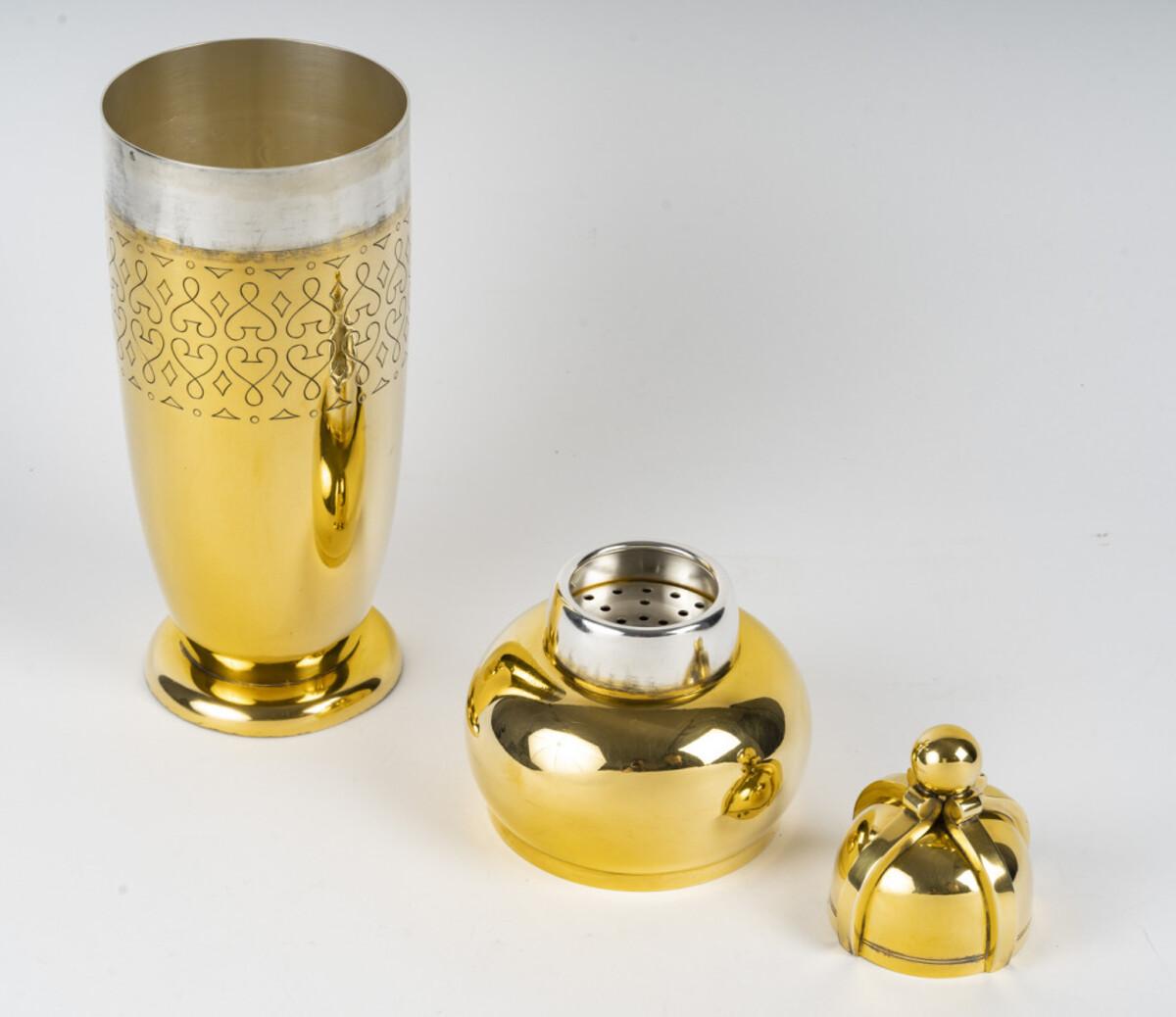 TETARD Frères - Shakers in vermeil 20° secolo ART DECO in vendita 8