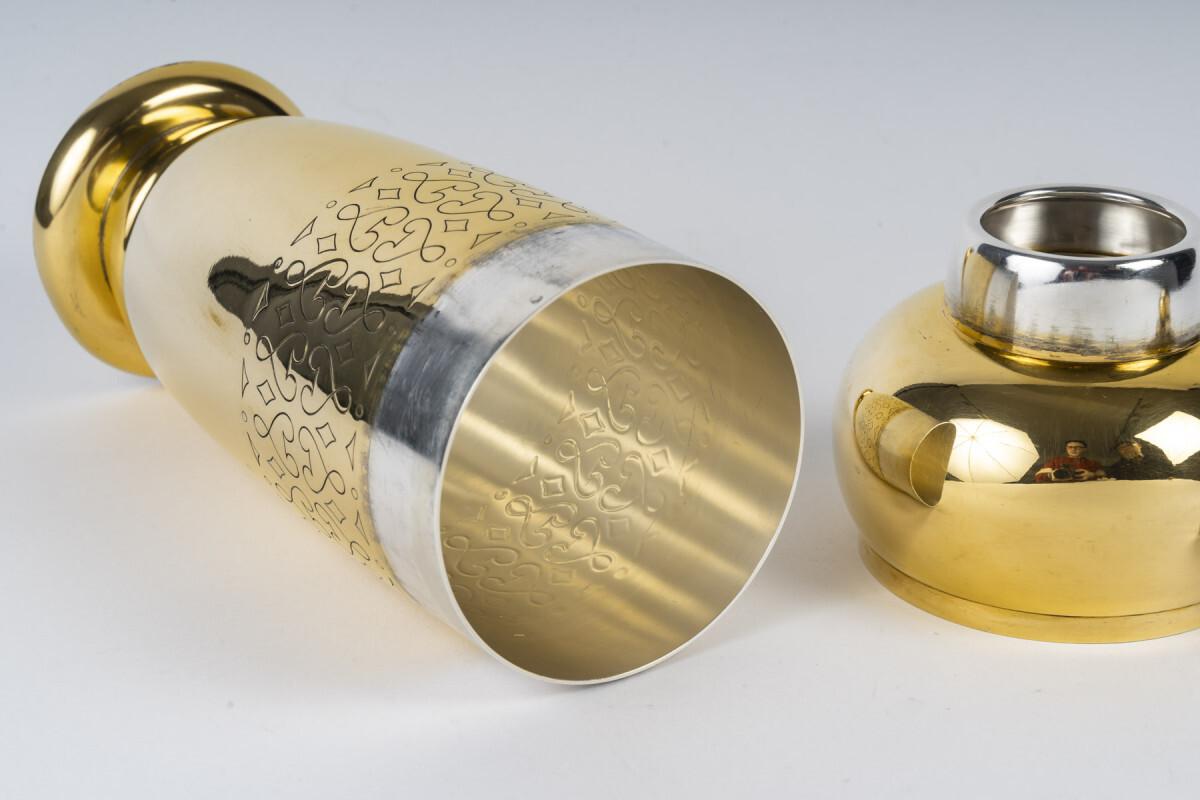 TETARD Frères - Shakers in vermeil 20° secolo ART DECO in vendita 9