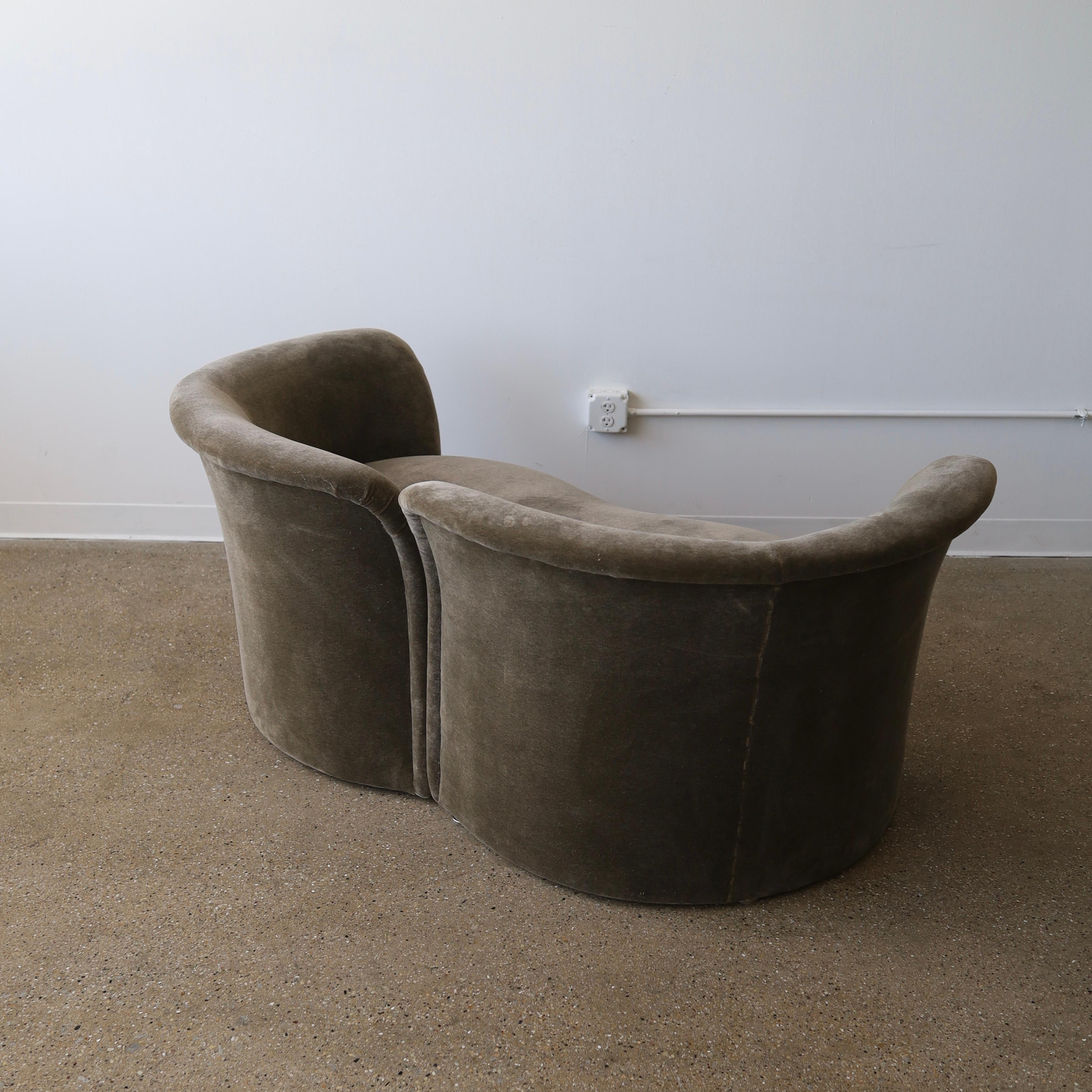 Post-Modern Tête-à-tête by Ransom Culler for Thayer Coggin For Sale