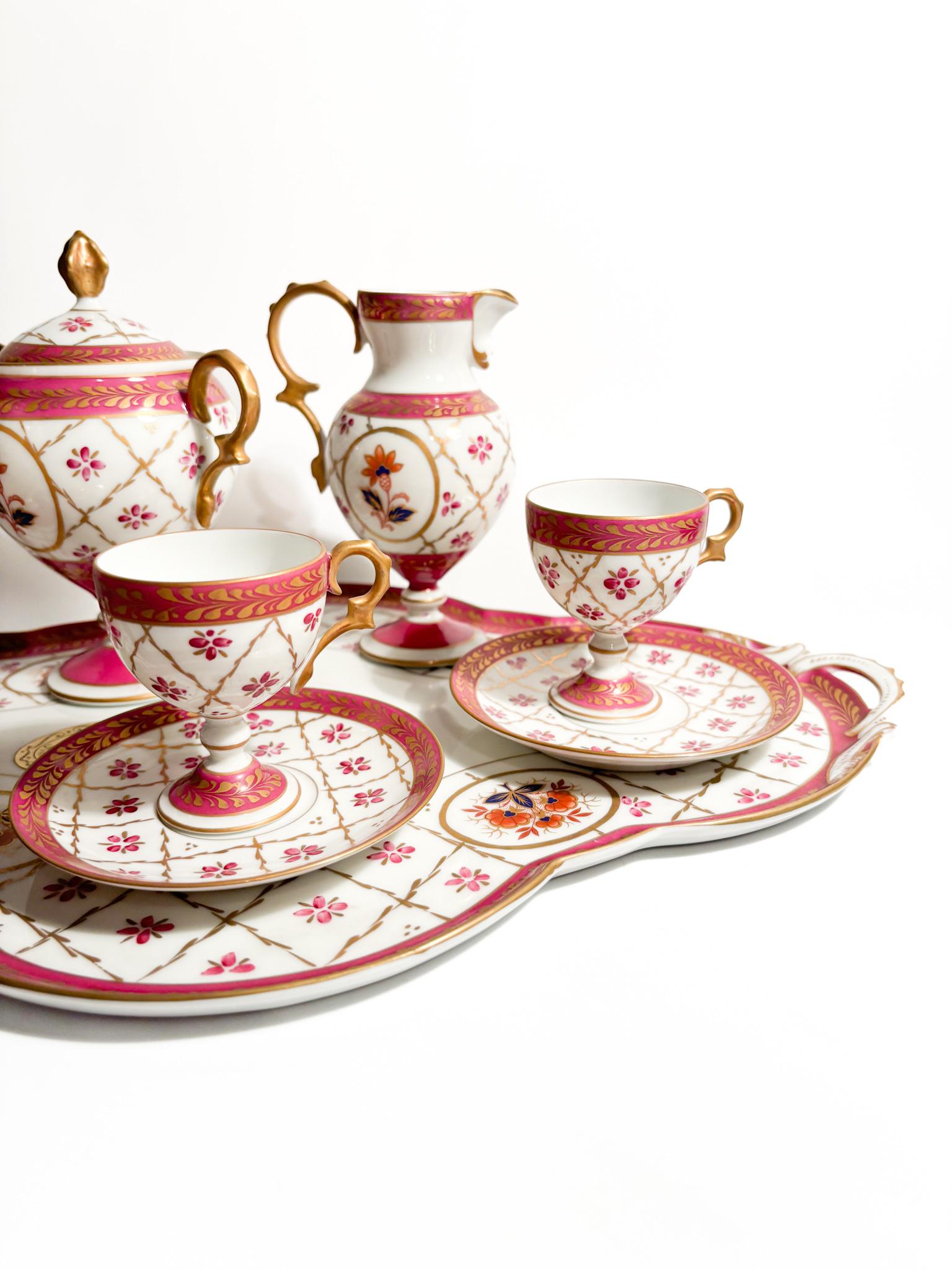 Tête-à-tête Coffee Set in Limoges Porcelain from the 1950s For Sale 2