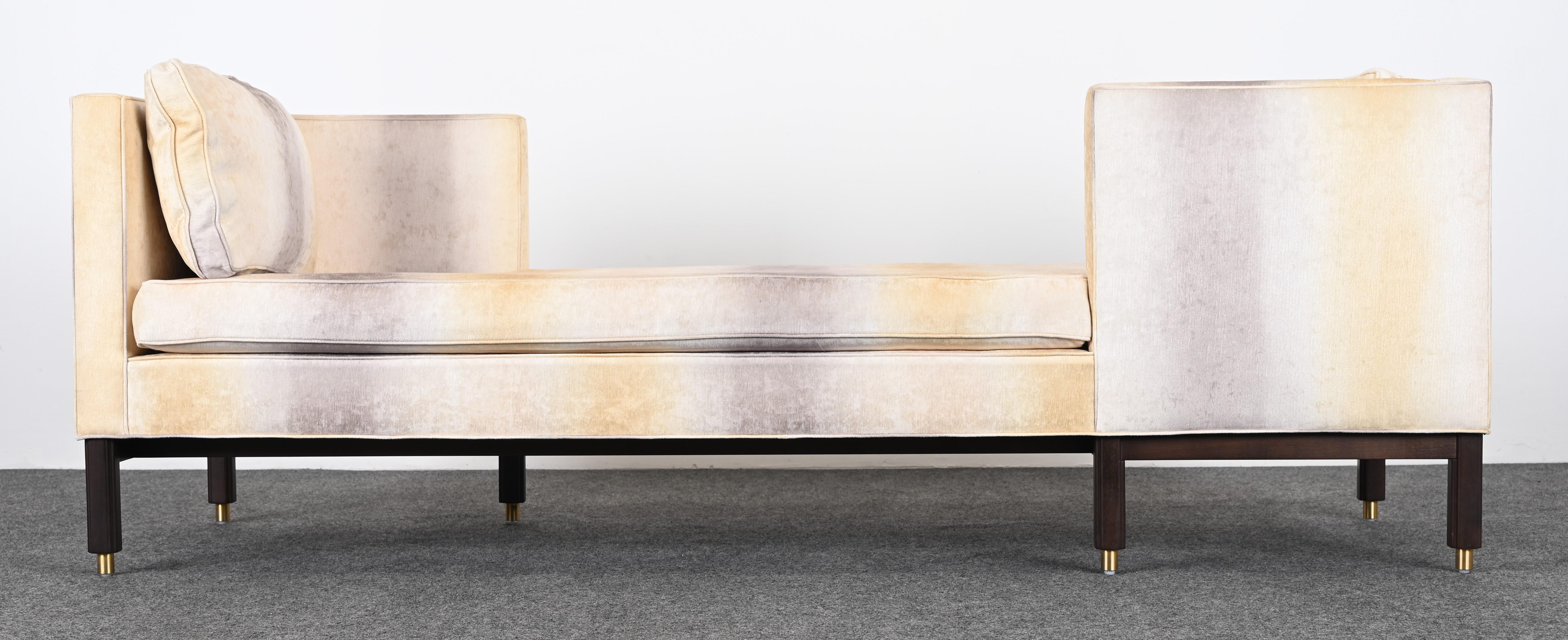 Brass Tete-a-Tete Sofa by Dunbar, 20th Century