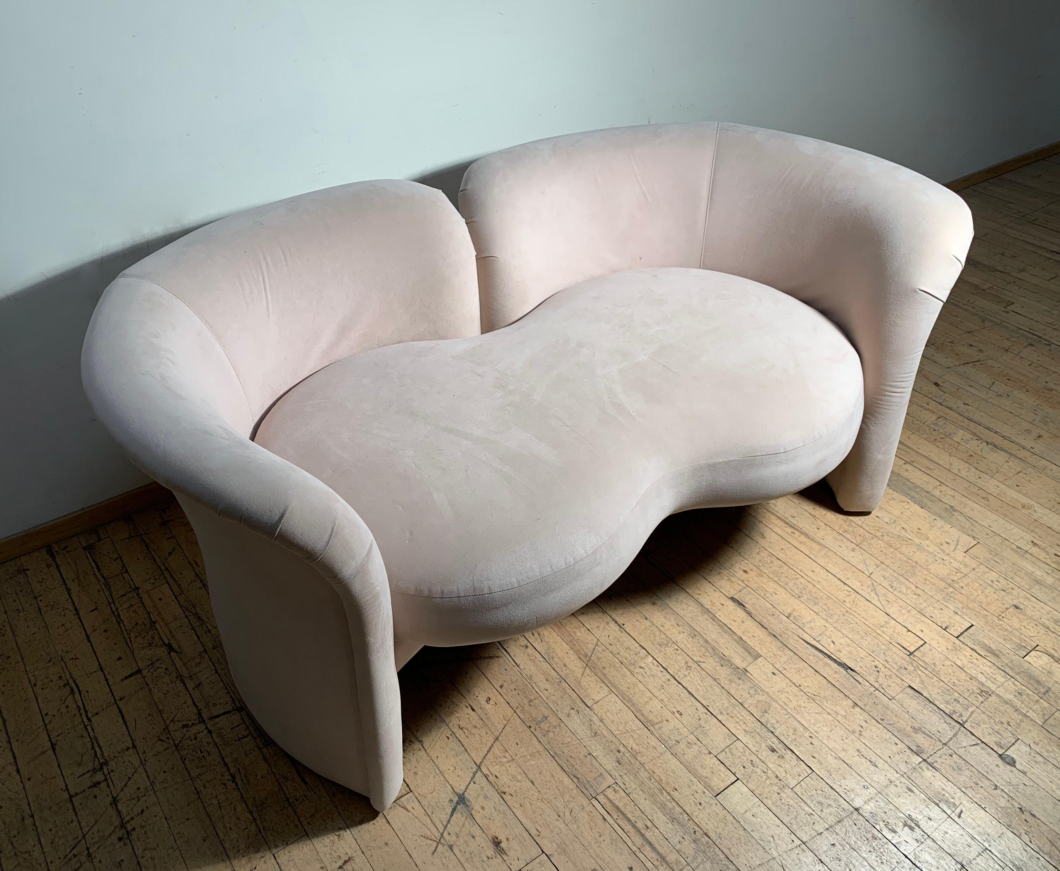 Mid-Century Modern Canapé Tete-a-Tete Love Seat de Ransom Culler pour Thayer Coggin