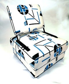 "TÊTE-À-TÊTE" Suite by Erna Kopriva, Art Deco, after 1927, Hand Painted Textile