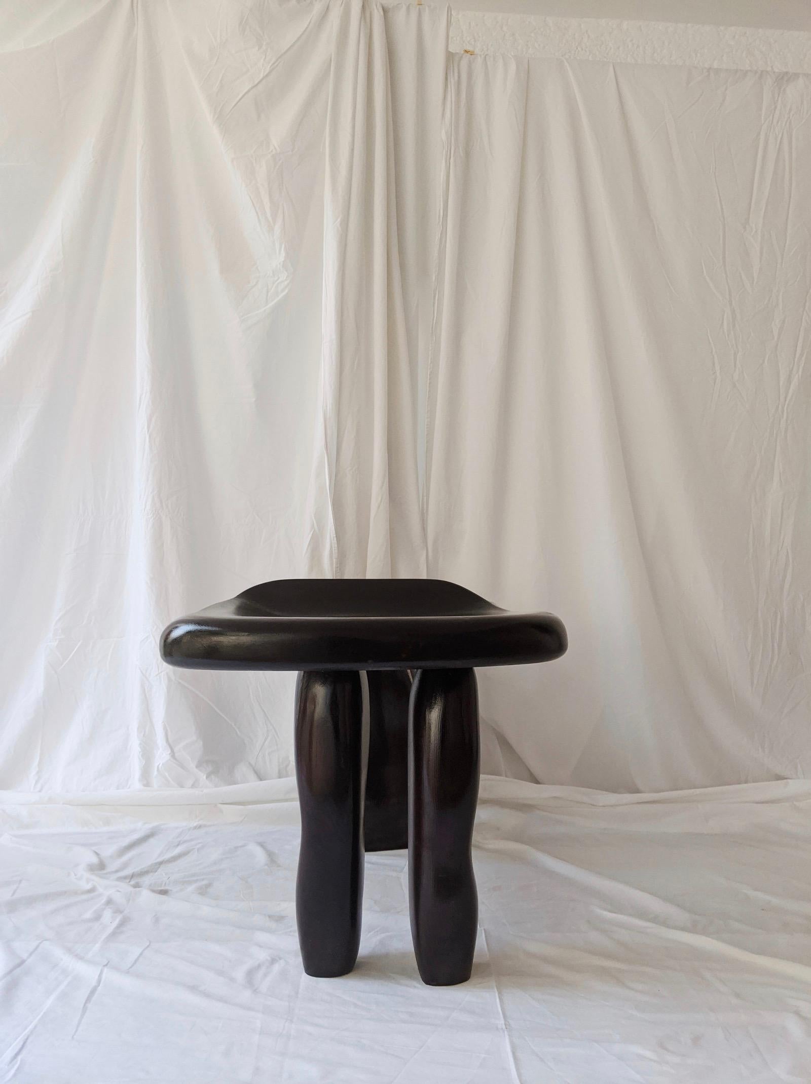 Tête-À-Tête Wood Bench by The Stone by the Door (American Oak version) For Sale 4