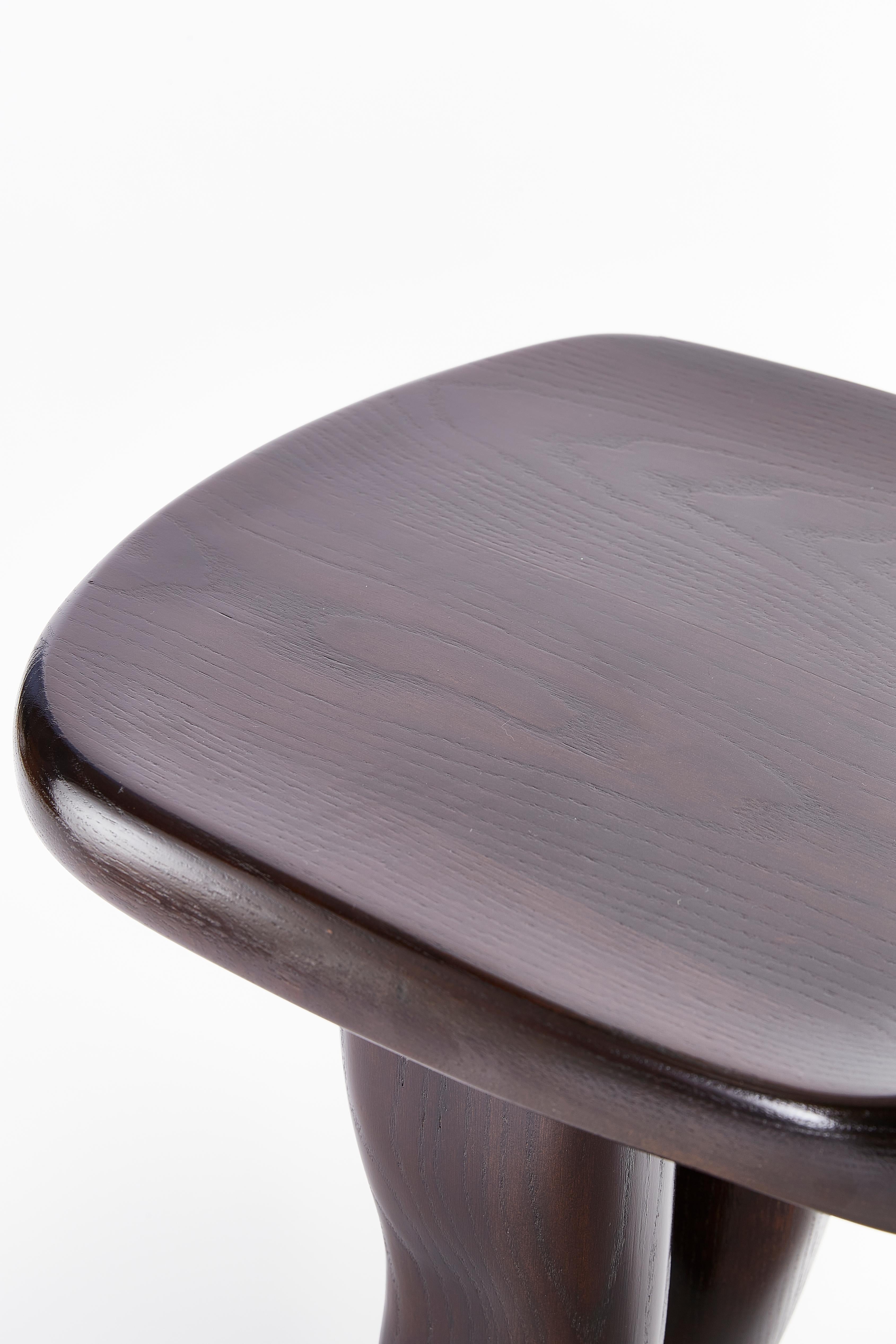 Tête-À-Tête Wood Bench by The Stone by the Door (American Oak version) For Sale 2