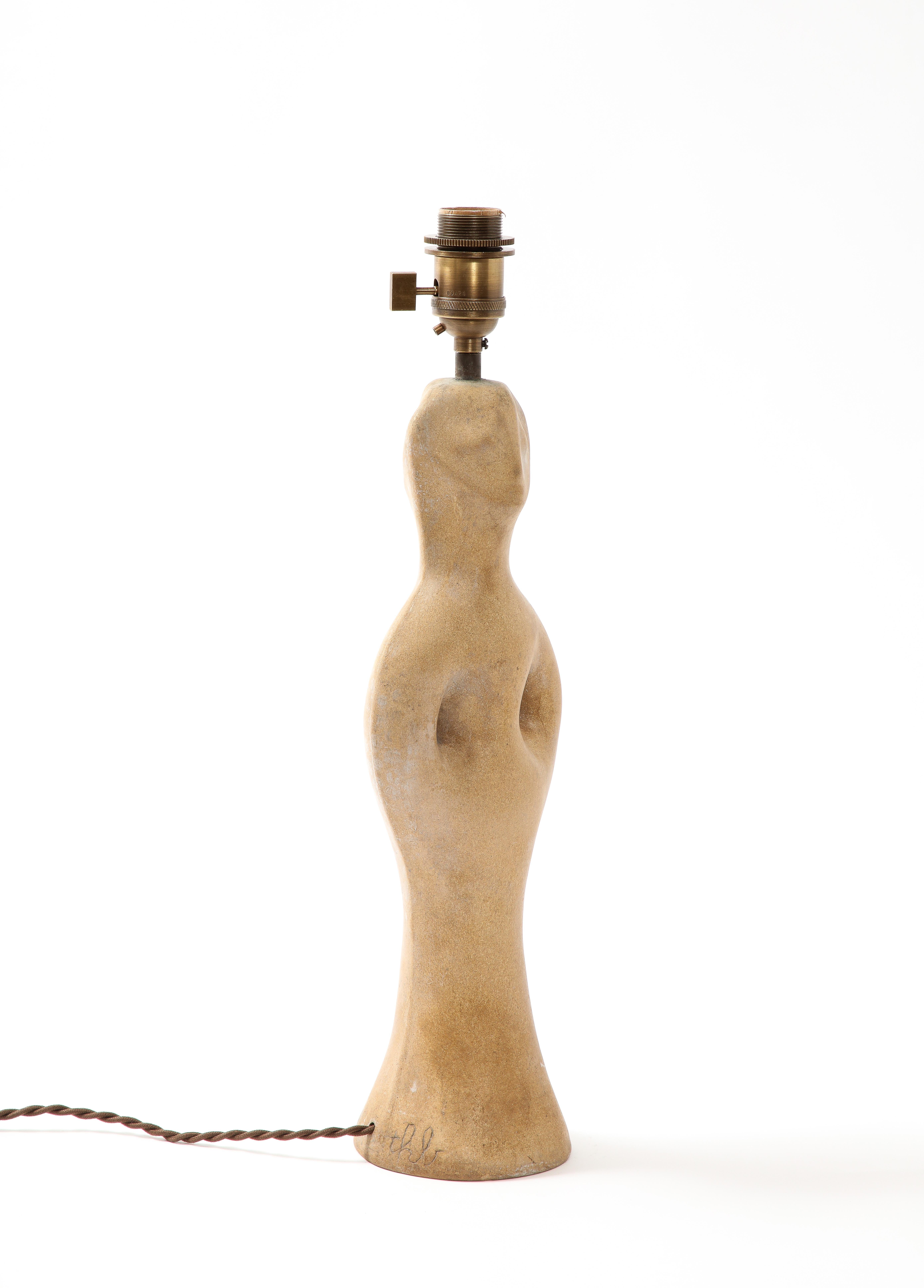 Figurative Keramik-Tischlampe „Tete De Femme“, Frankreich 1960er Jahre 1
