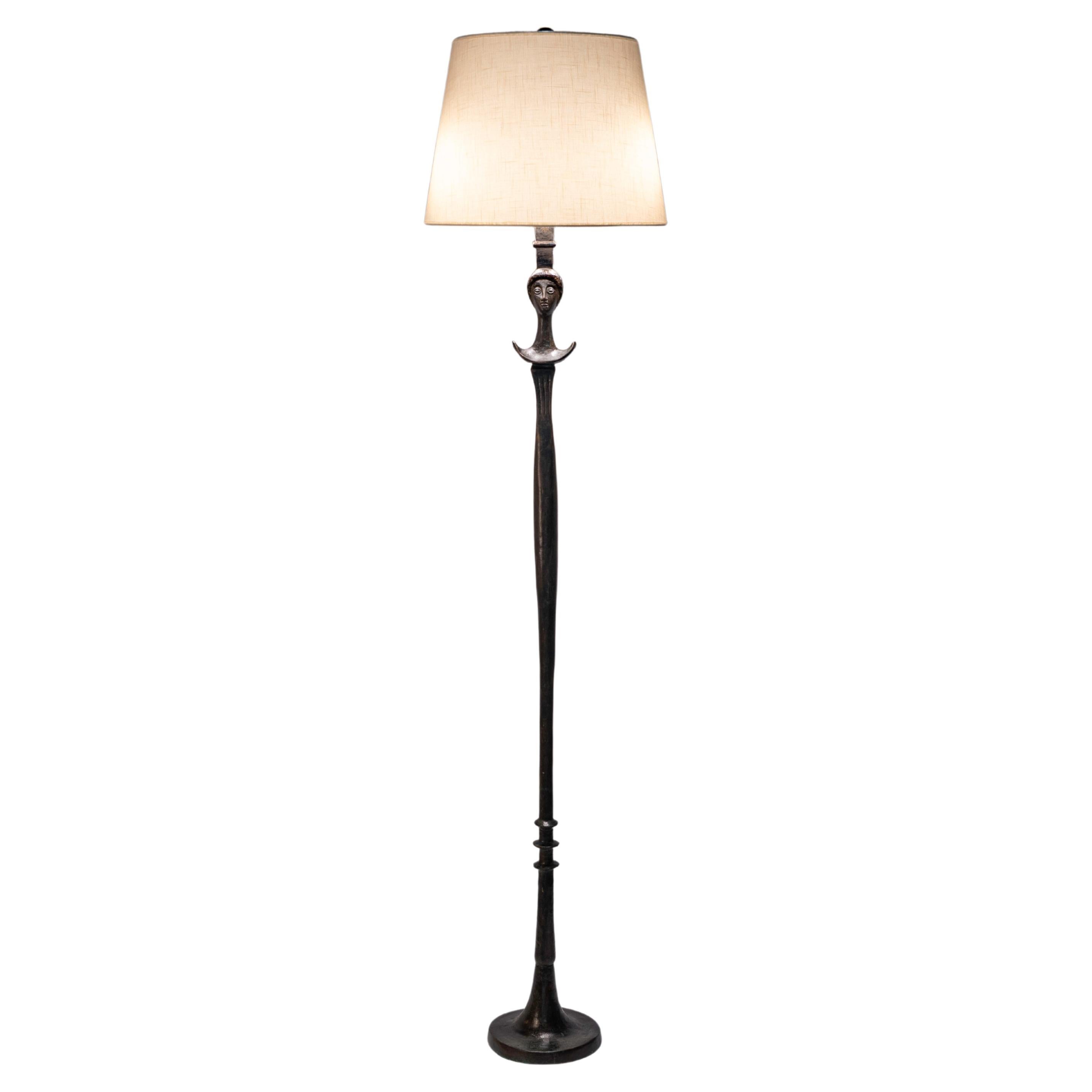 Tete de femme floor lamp in the style of Alberto Giacometti