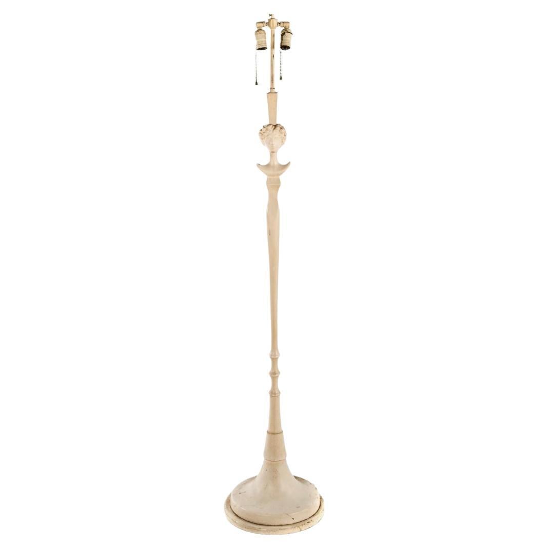 "Tete de Femme" Floor Lamp Styled After Giacometti For Sale