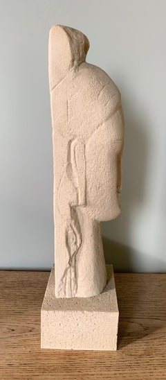 "Tête de femme" Stone & Resin Modigliani Sculpture, Paris Louvre Edition