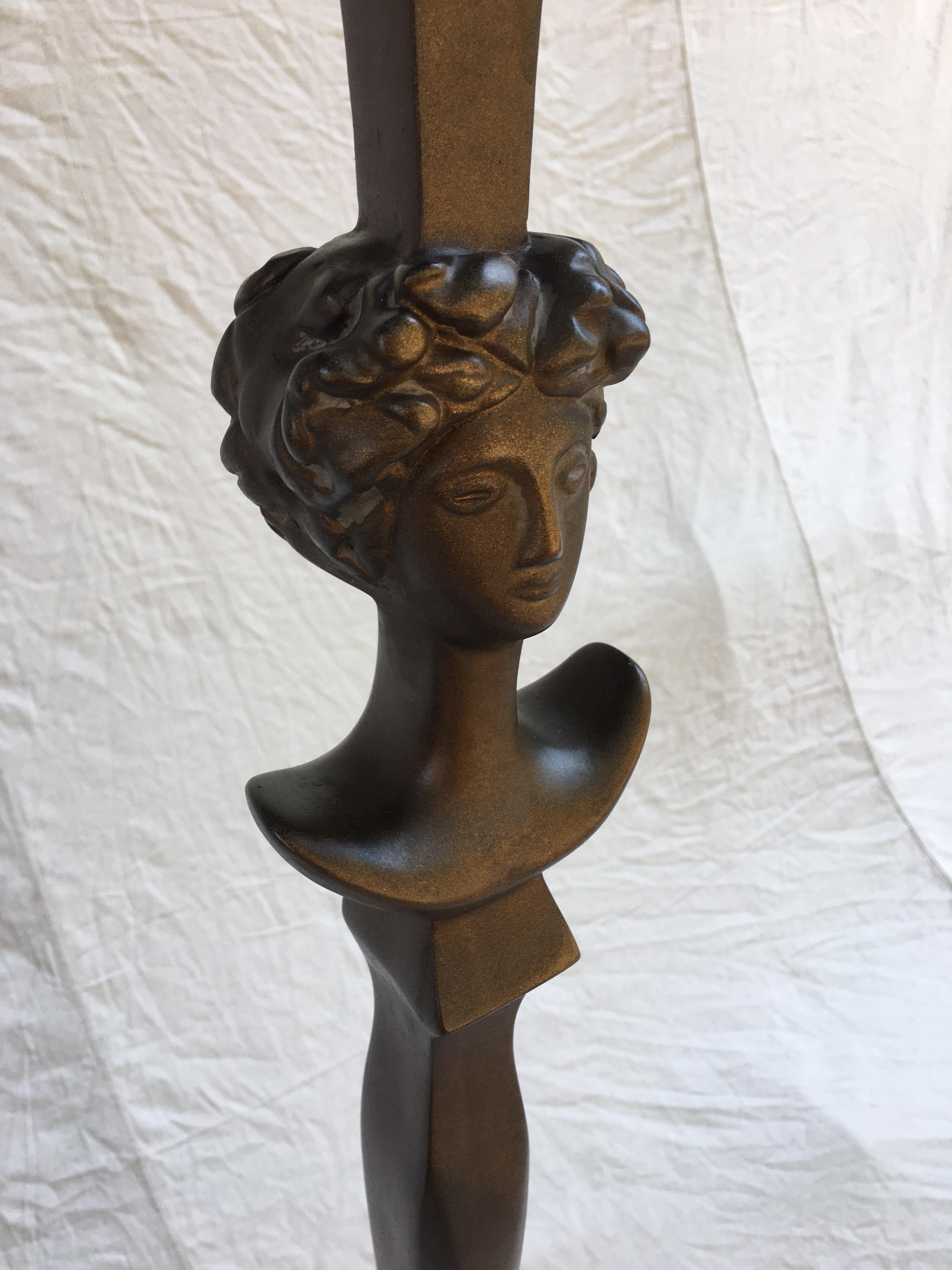 Resin Tete De Femme Style Giacometti Floor Lamp