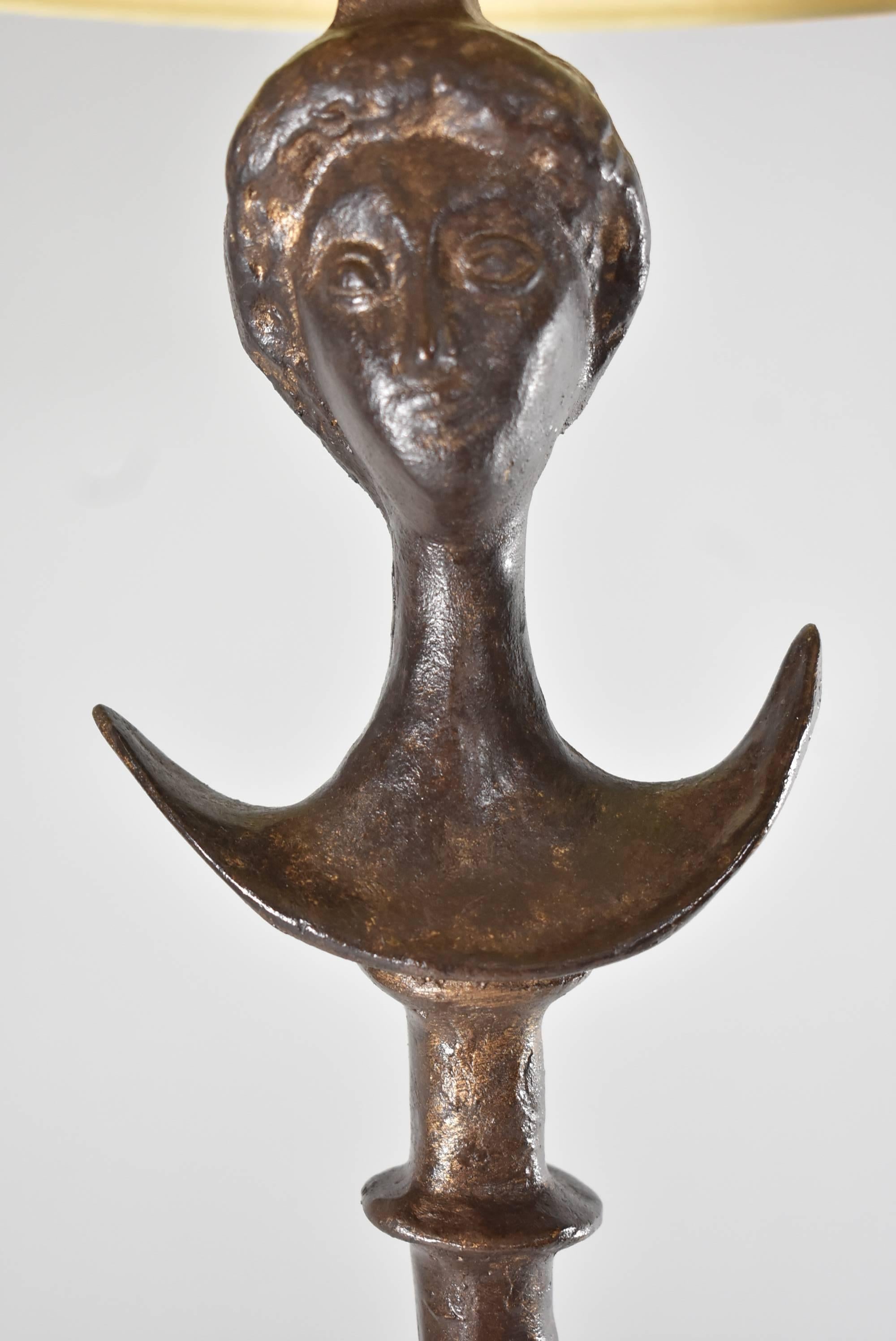 Unknown Tete De Femme Table Lamp after Arkitektura Design by Giacometti