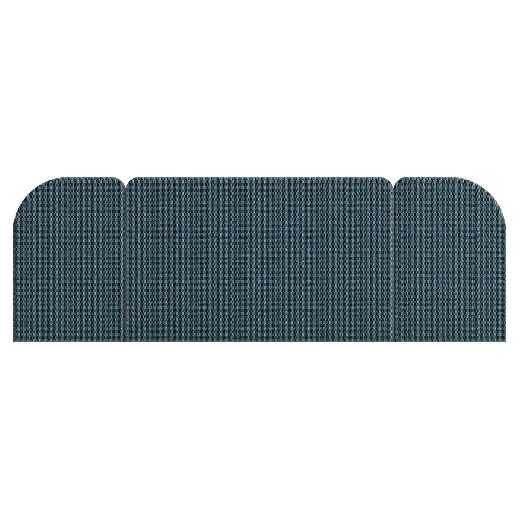 Tête de lit ENYO en velours bleu, 3 modules en vente