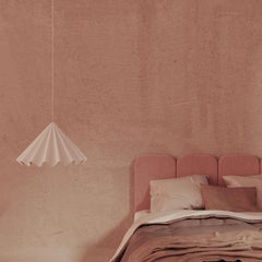 Tête de lit PAN en velours rose à 4 modules de 80 cm de hauteur
