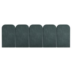 PAN Headboard in green velvet, 5 modules