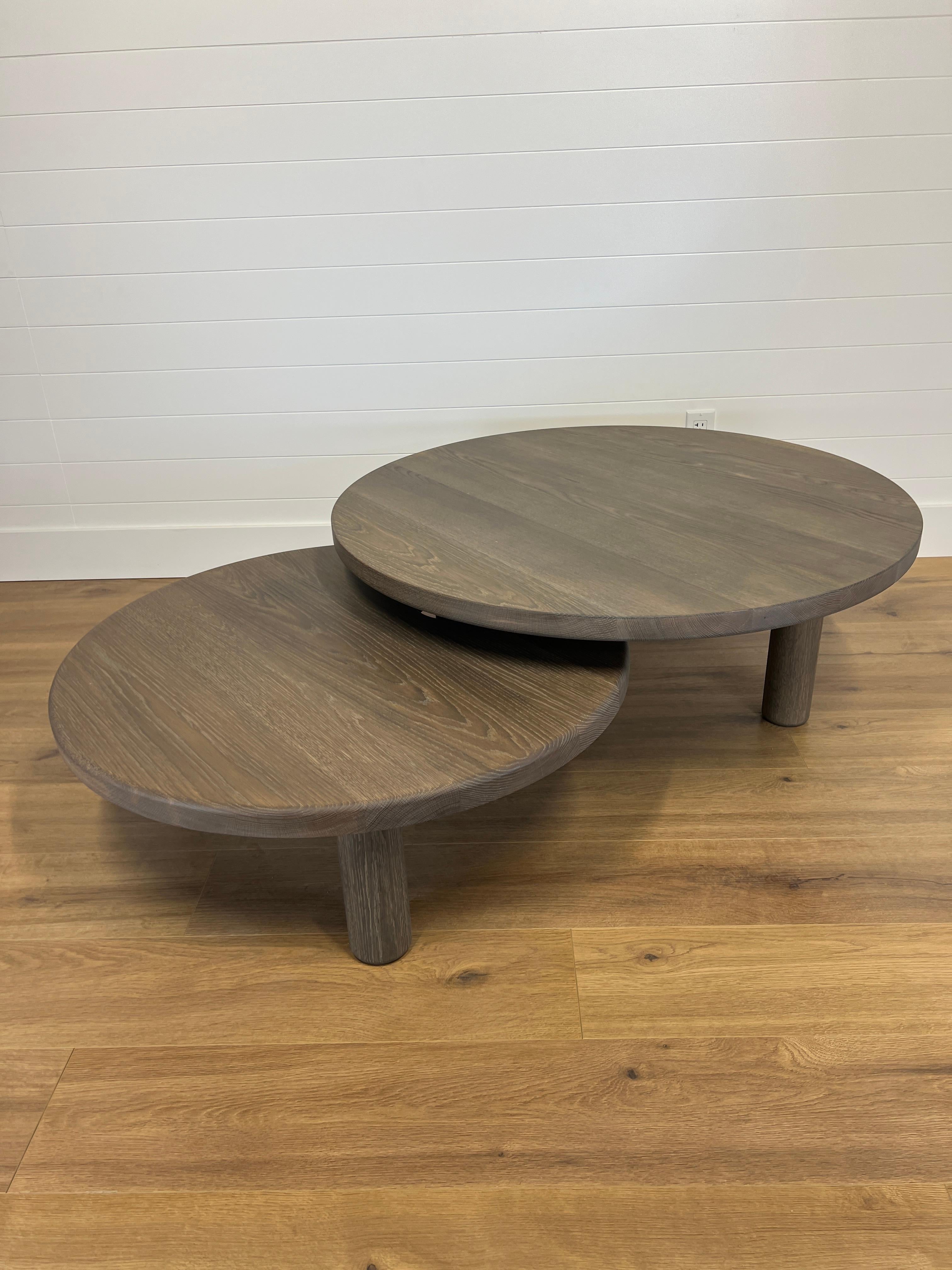 Tether White Oak Nesting Coffee Table set For Sale 3