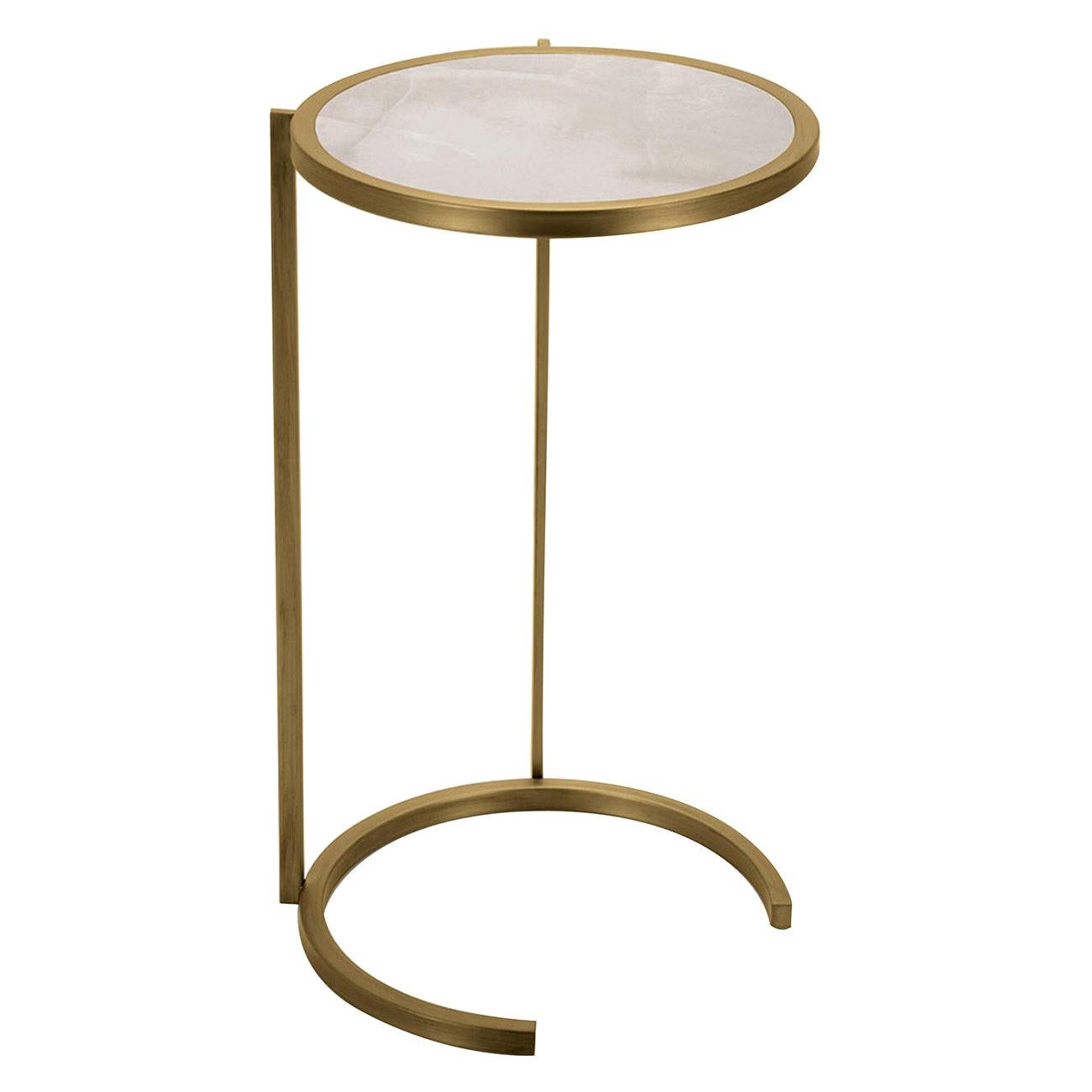 Teti Burnished Brass Accent Table 