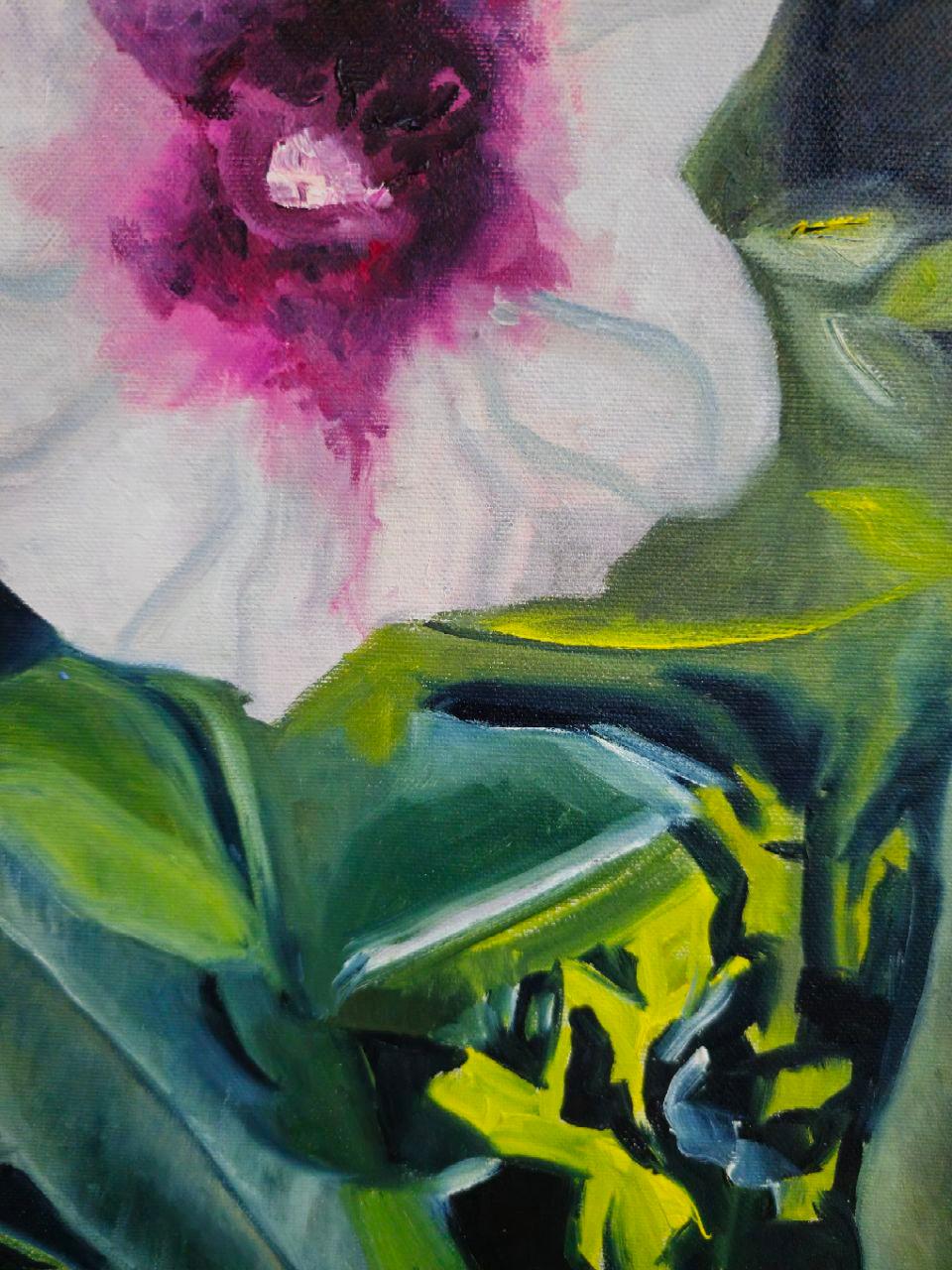 Potato Blossom: Earth's Generosity.series :'Plants That Feed Us'' - Painting by Tetiana Adamovich