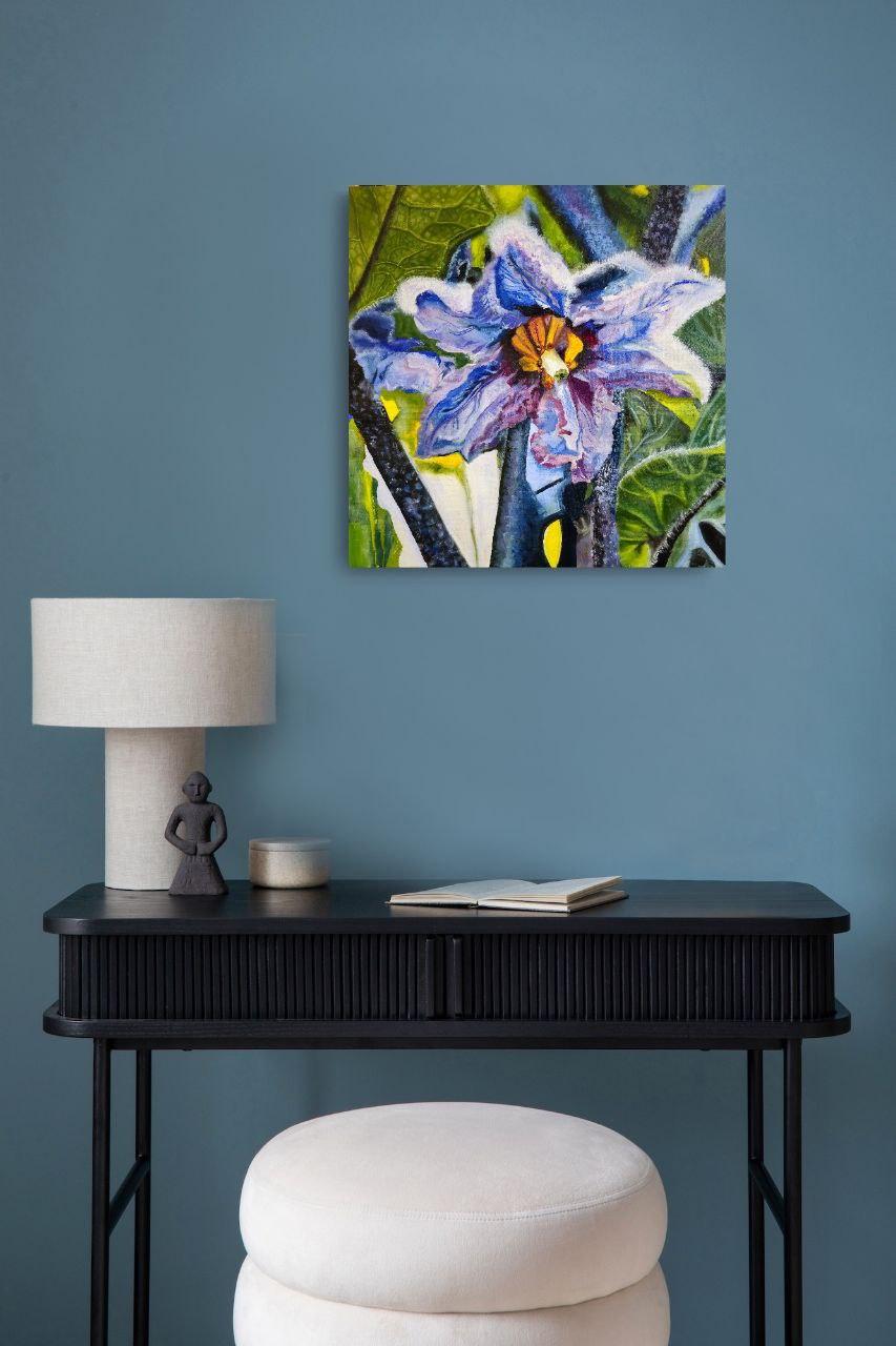 Purple Provider.Series of paintings  plants that feed us. For Sale 8