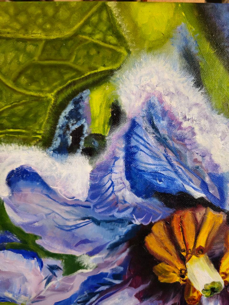 Purple Provider.Series of paintings  plants that feed us. For Sale 1