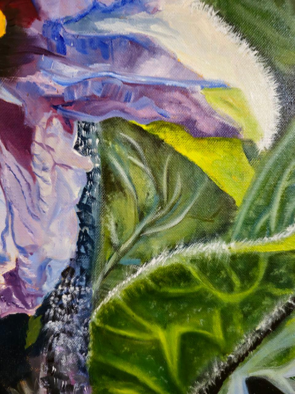 Purple Provider.Series of paintings  plants that feed us. For Sale 2
